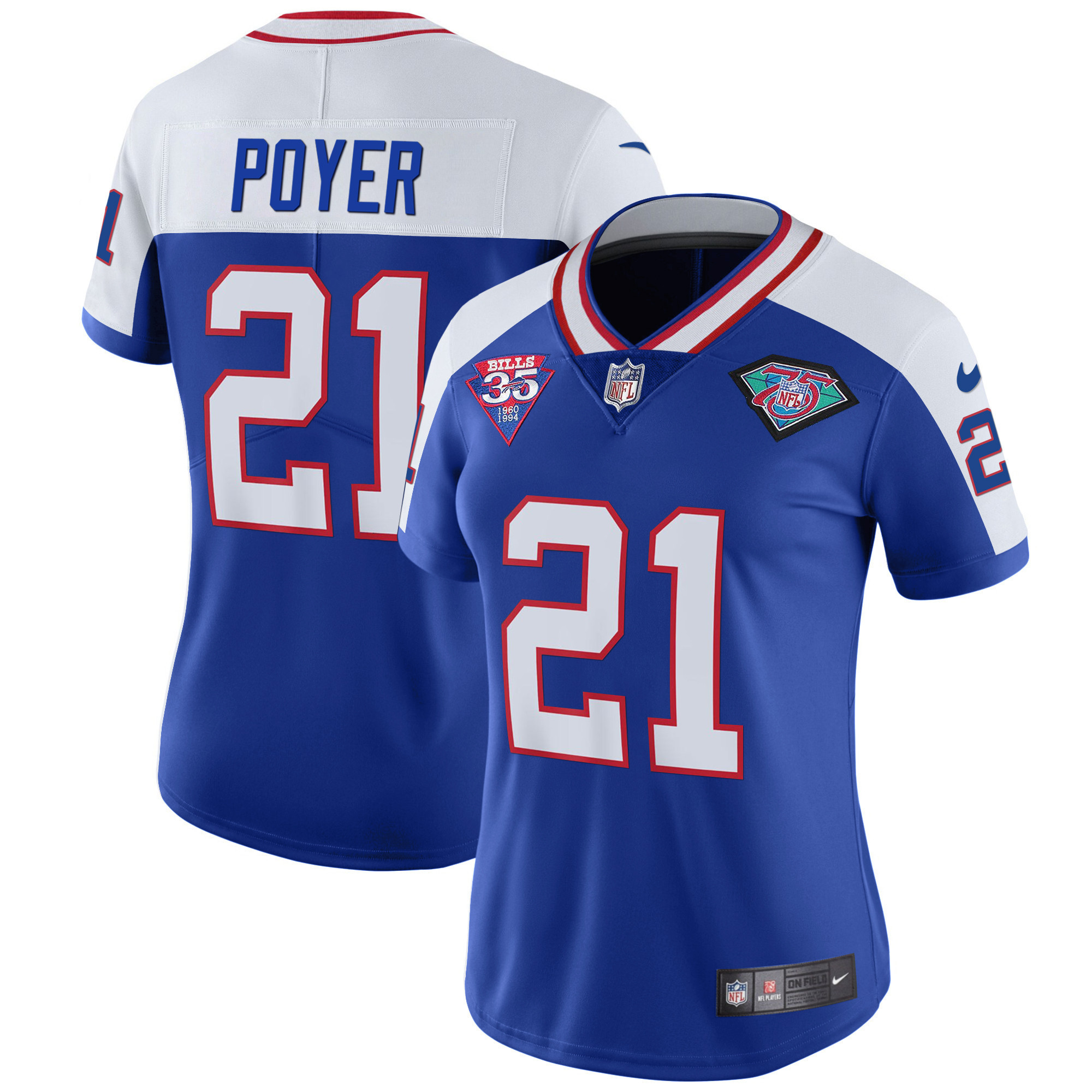 Jordan Poyer Women's Buffalo Bills 1994 Throwback Vapor Alternate Jersey - All Stitched 