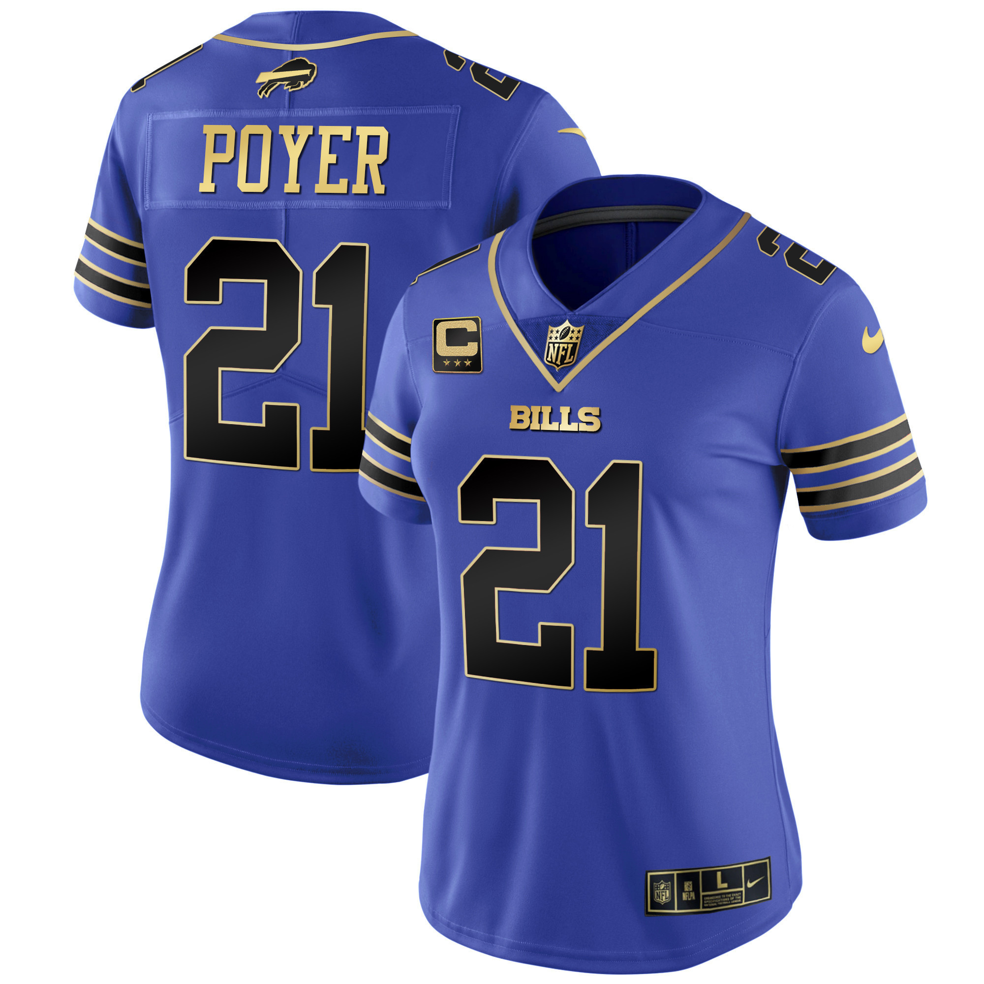 Jordan Poyer Women's Buffalo Bills Black Red Vapor Royal Black Jersey - All Stitched 