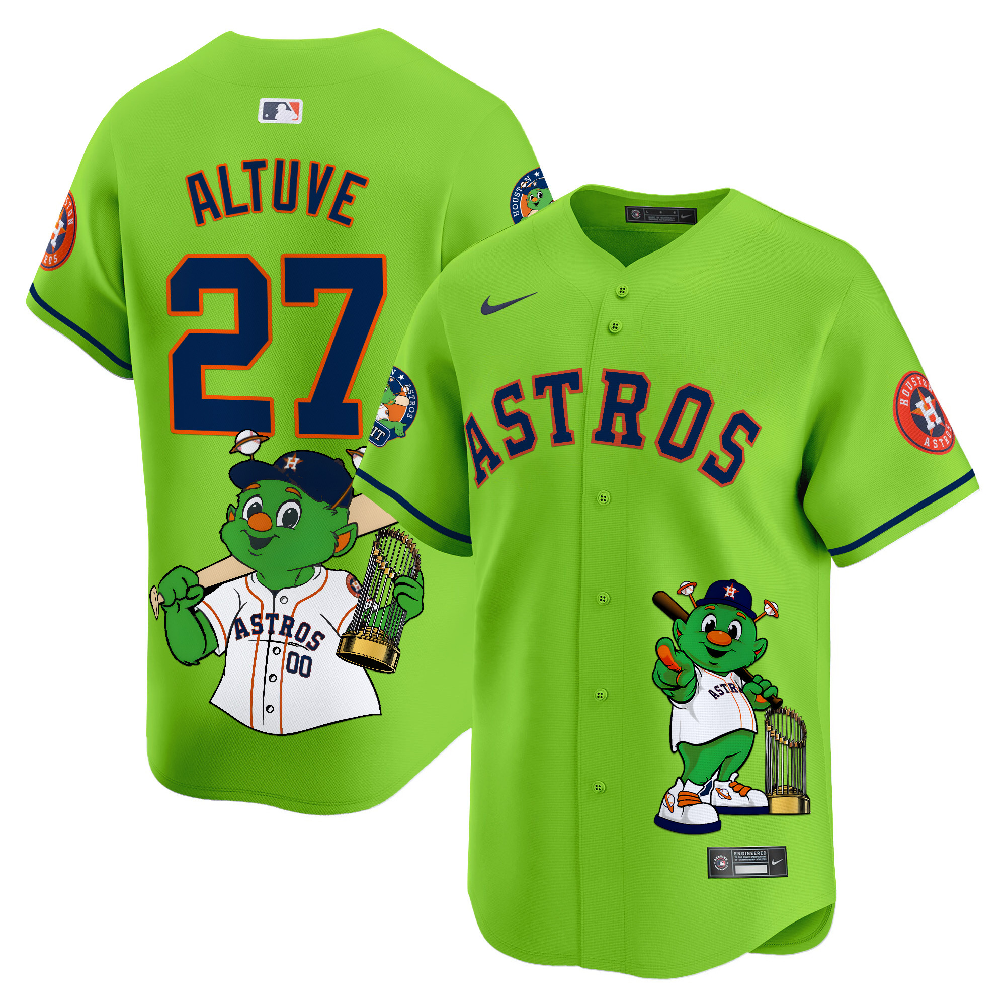 JosÈ AltuveUnisex Houston Astros Orbit Vapor Premier Limited Green Jersey - Printed