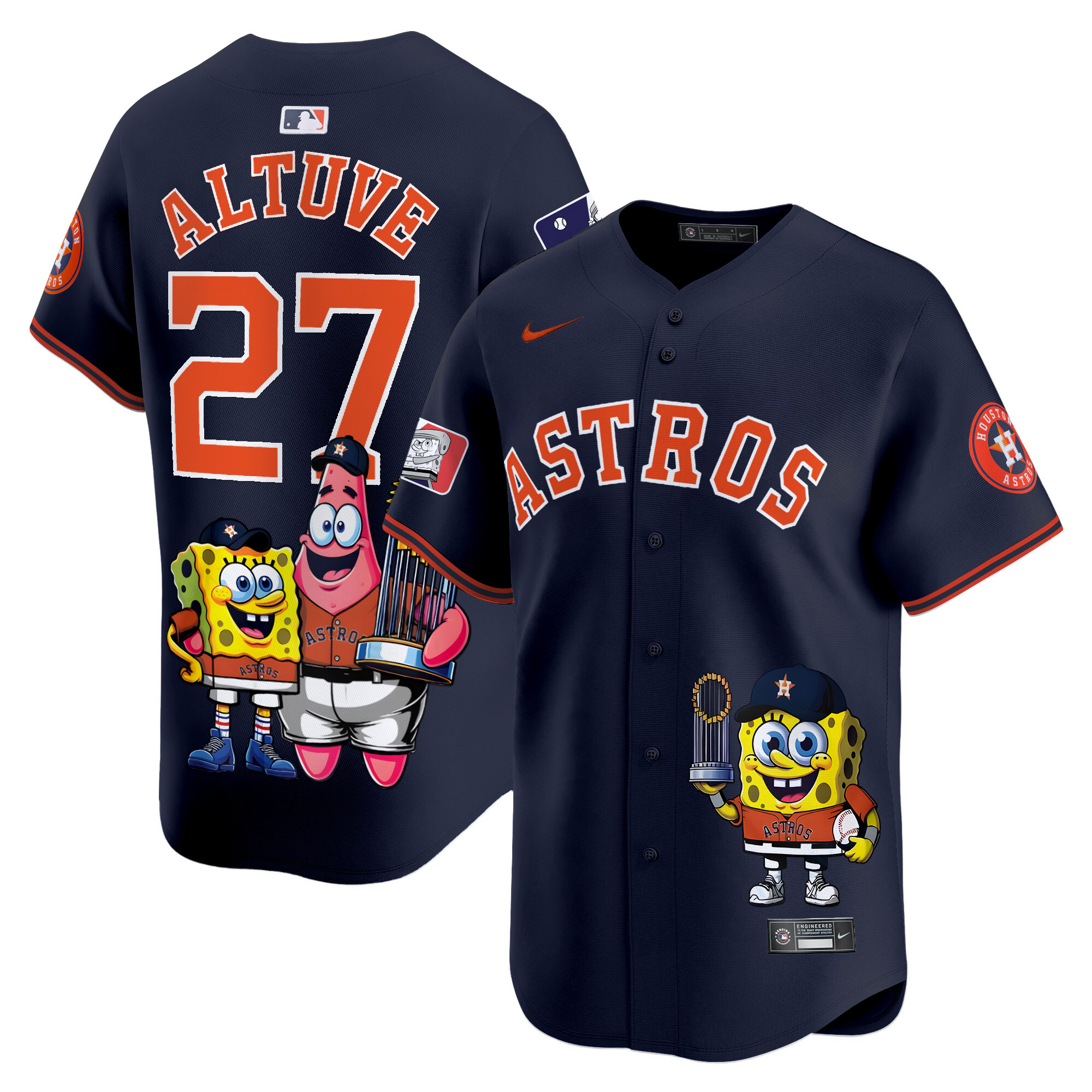 JosÈ AltuveUnisex Houston Astros SpongeBob SquarePants Vapor Premier Limited Alternate Jersey - Printed