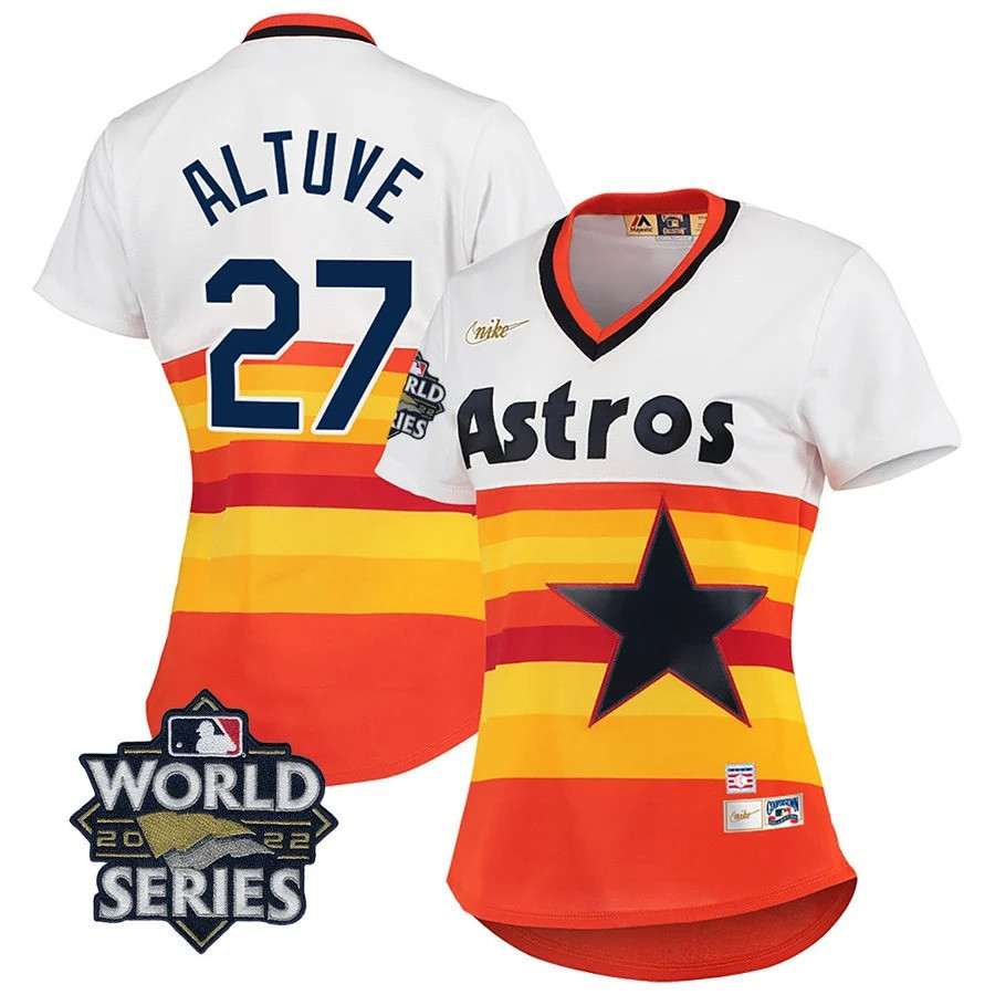 José Altuve Houston Astros 2022 World Series White Home Cooperstown Collection Player Jersey - All Stitched
