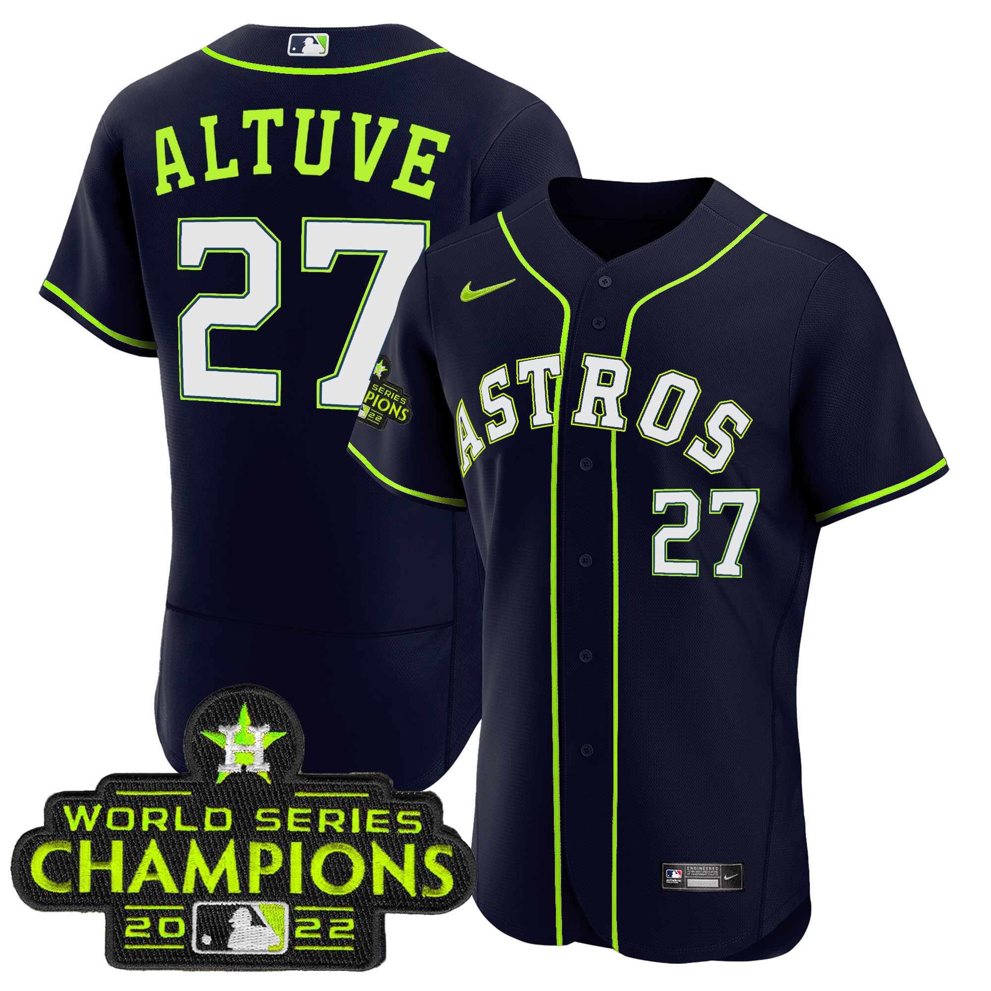 José Altuve Houston Astros Flex Base Fan Made Jersey - All Stitched