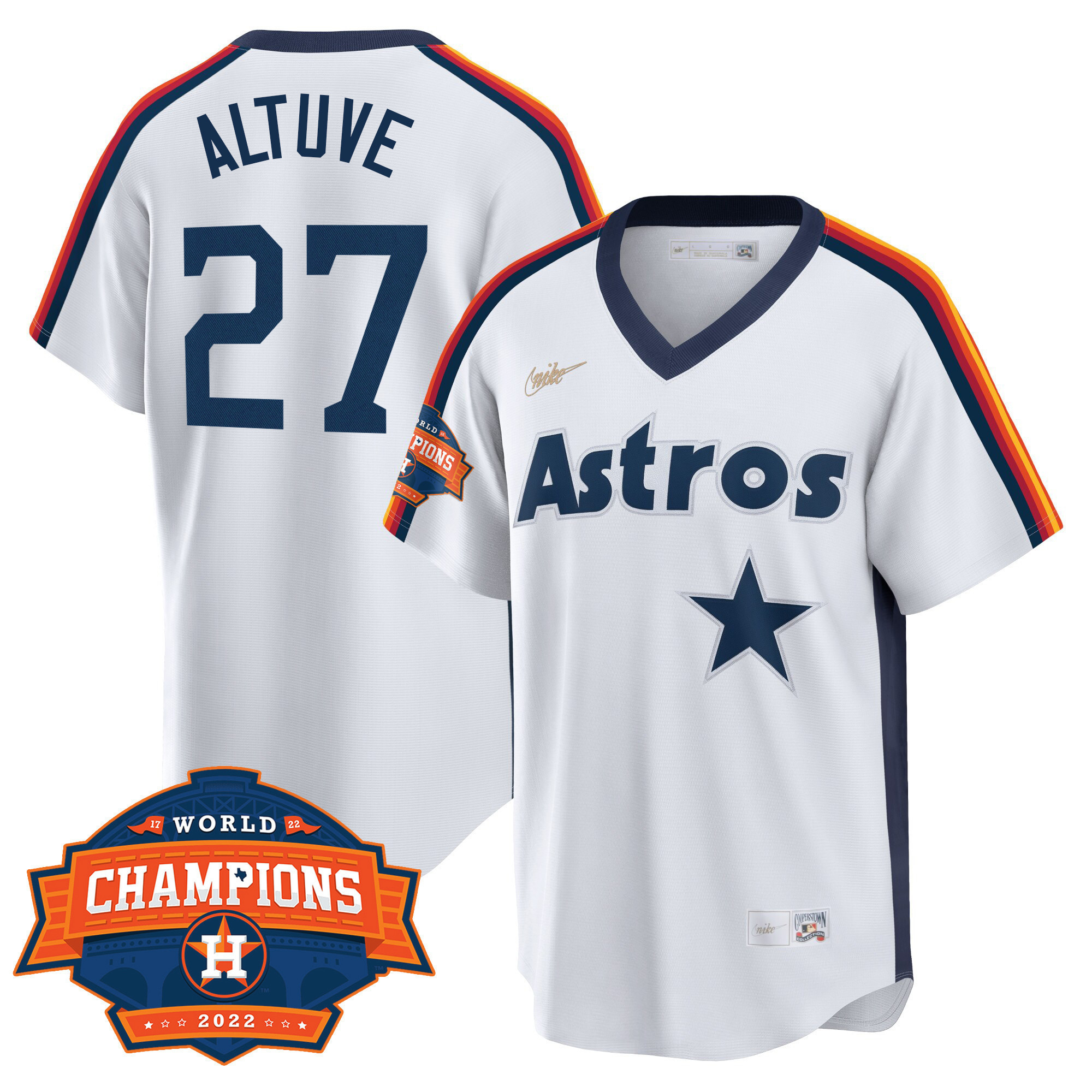 José Altuve Houston Astros Home Cooperstown 2022 Champions Limited Player Jersey - All Stitched