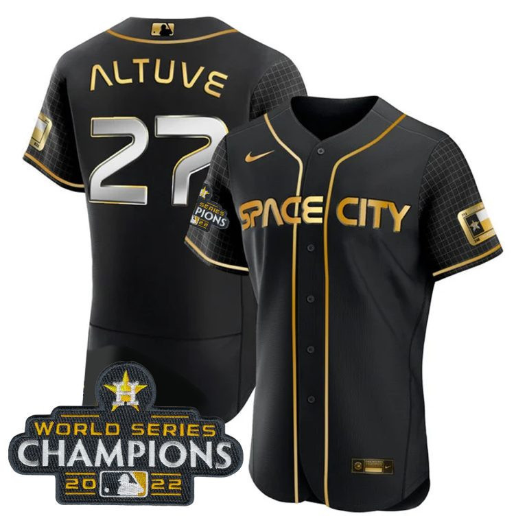 José Altuve Men's Houston Astros 2022 World Series Champions Player Flex Space City Jersey - All Stitched