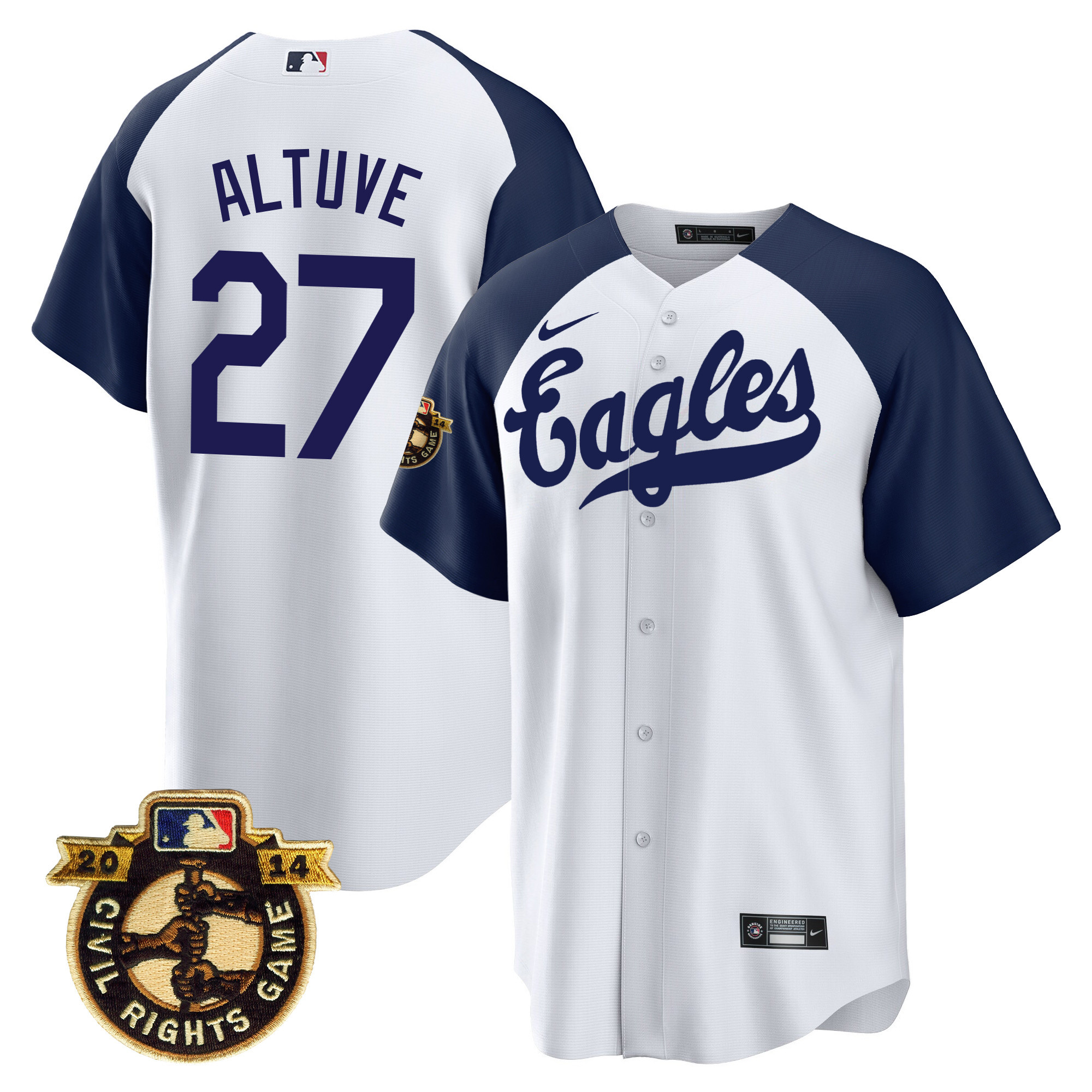 José Altuve Men's Houston Astros Throwback 1950 Houston Eagles Alternate Jersey - All Stitched