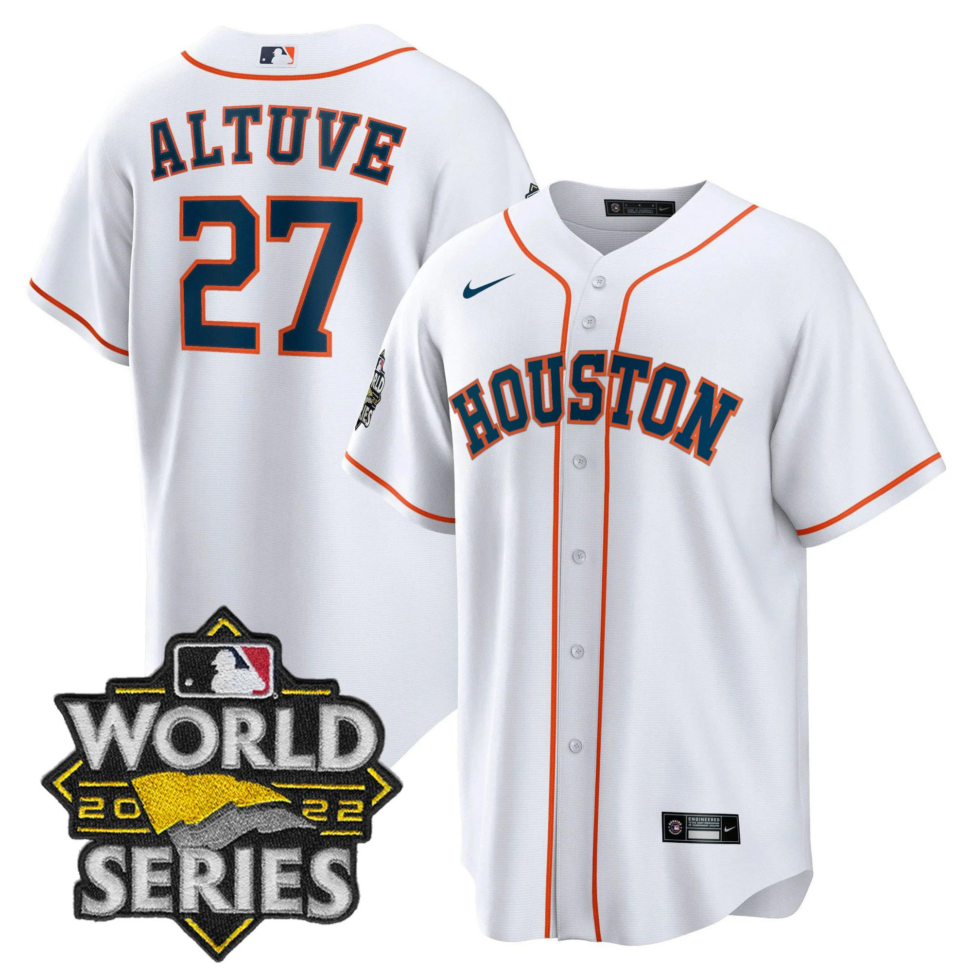 José Altuve Men's Houston Astros World Series Limited Cool Home Jersey - All Stitched