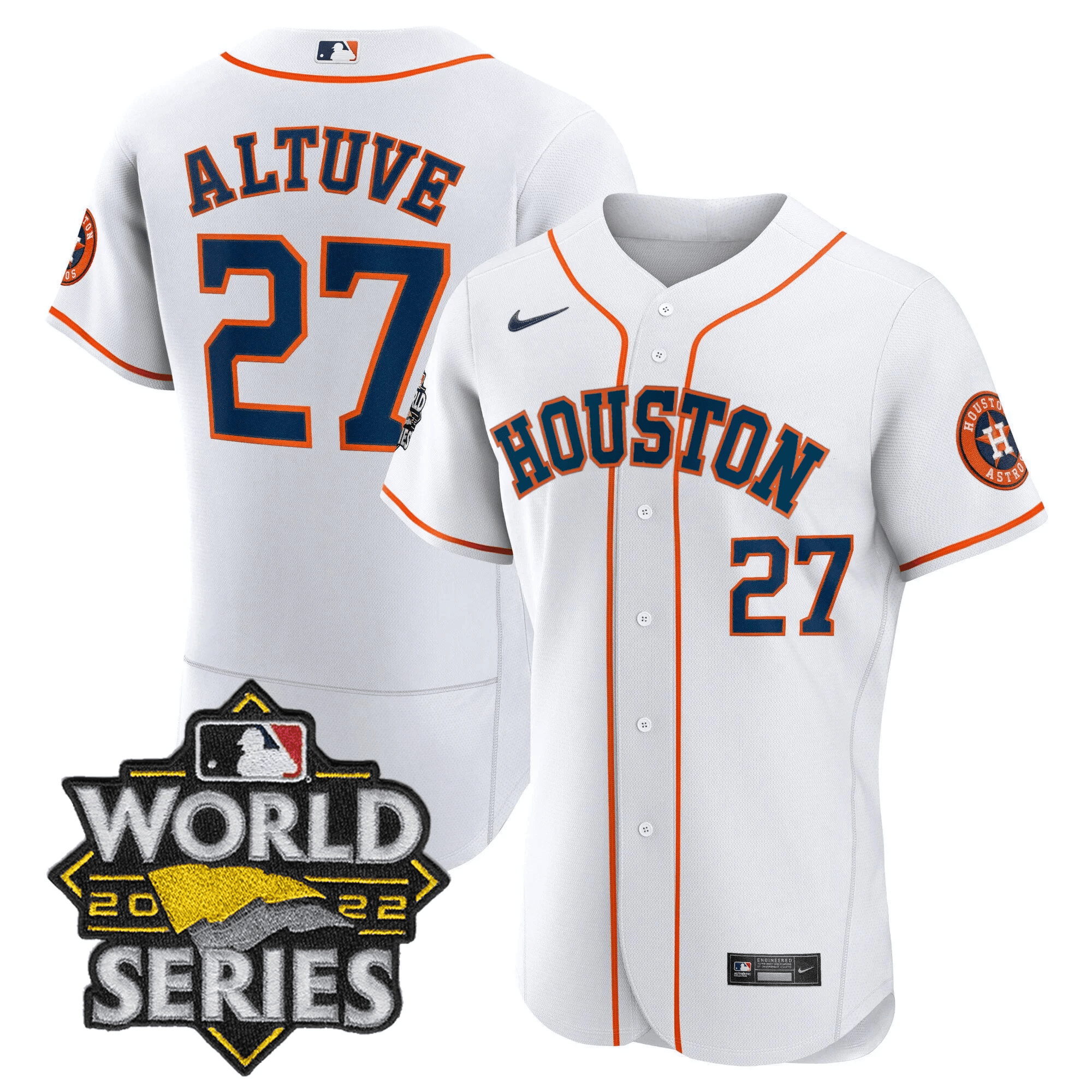 José Altuve Men's Houston Astros World Series Limited Flex Home Jersey - All Stitched