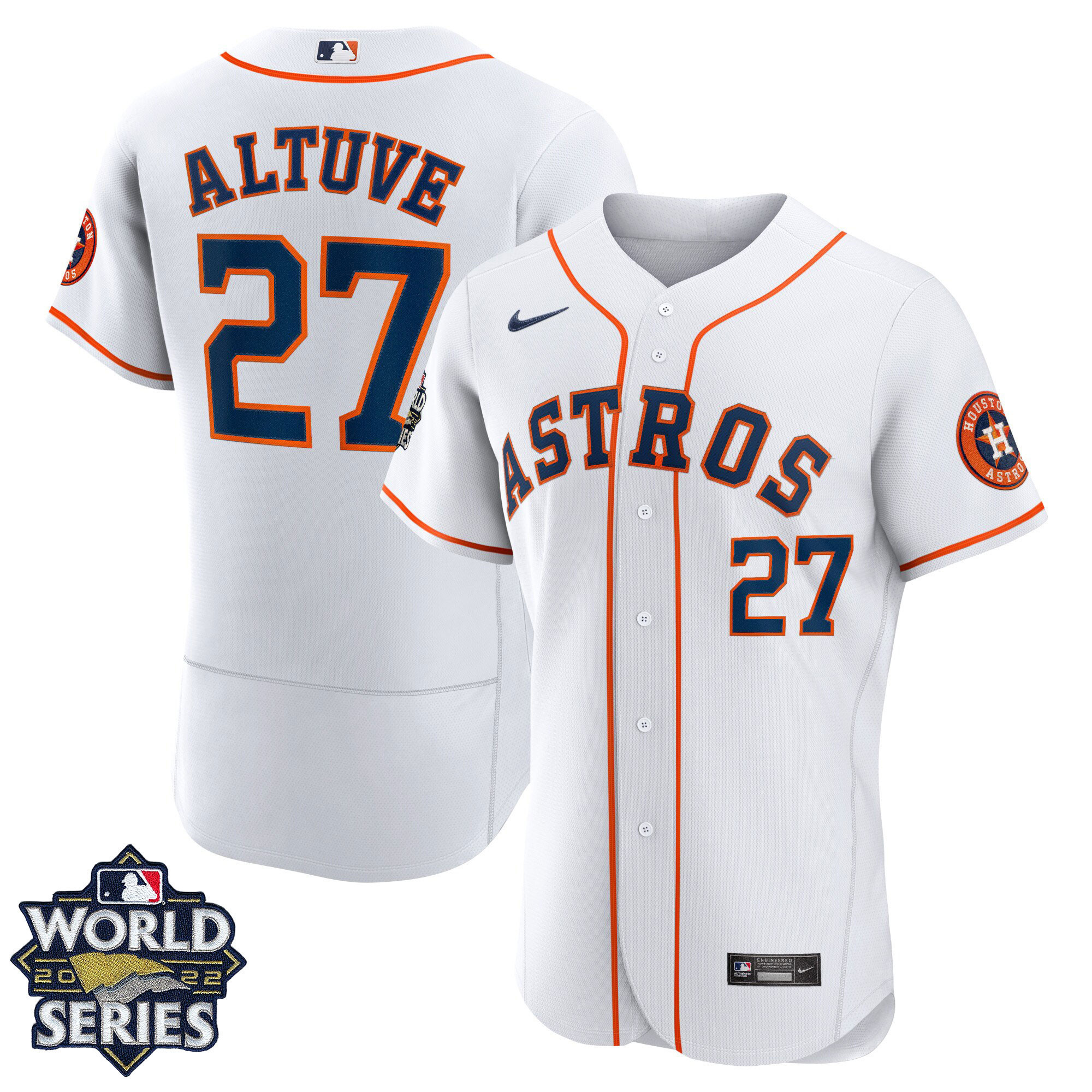José Altuve Women's Houston Astros 2022 World Series Player Flex Home Jersey - All Stitched