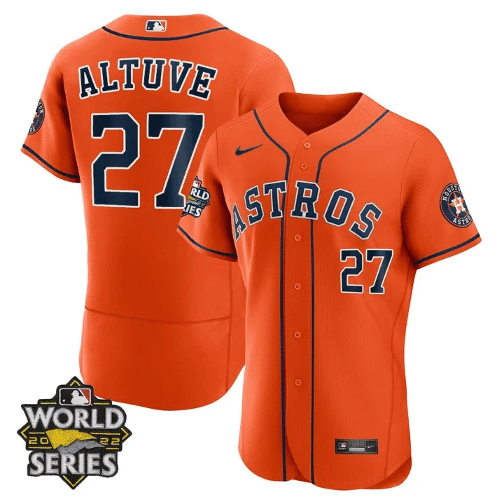 José Altuve Youth's Houston Astros Alternate 2022 World Series Player Flex Base Jersey - All Stitched