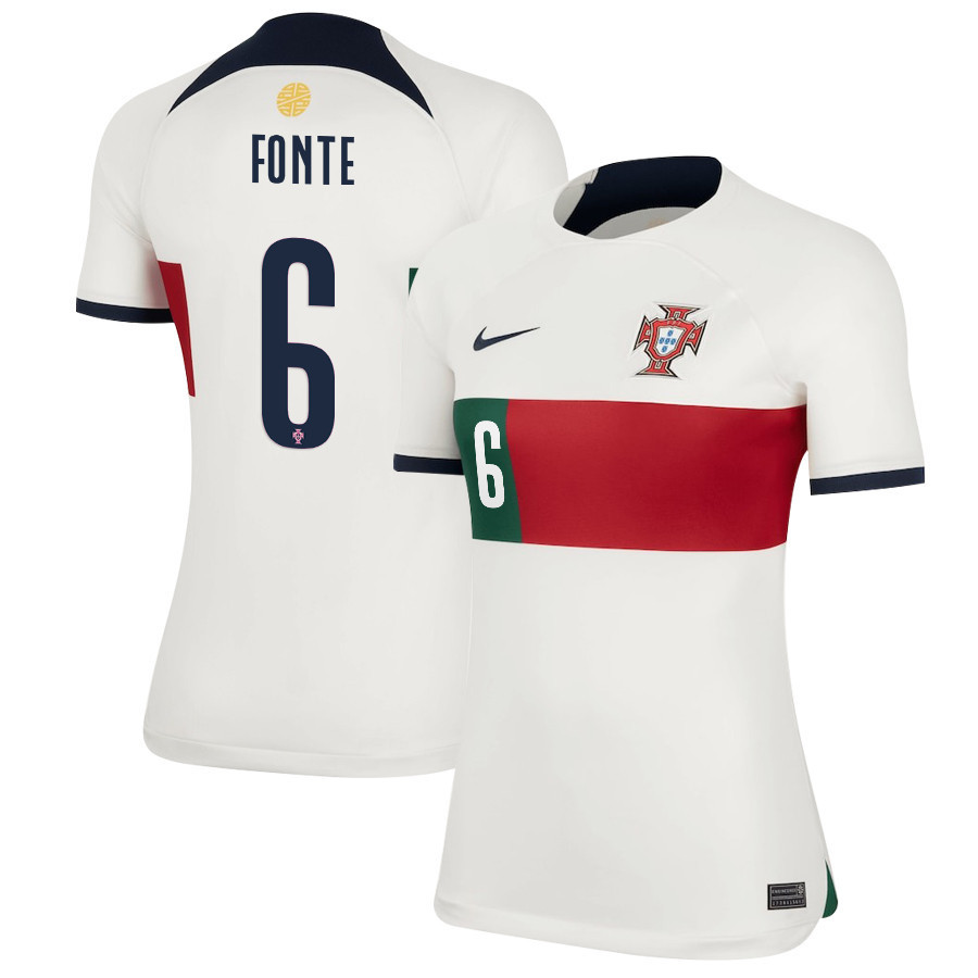 José Fonte 6 Portugal National Team 2022-23 Qatar World Cup Women Soccer Jersey – Away