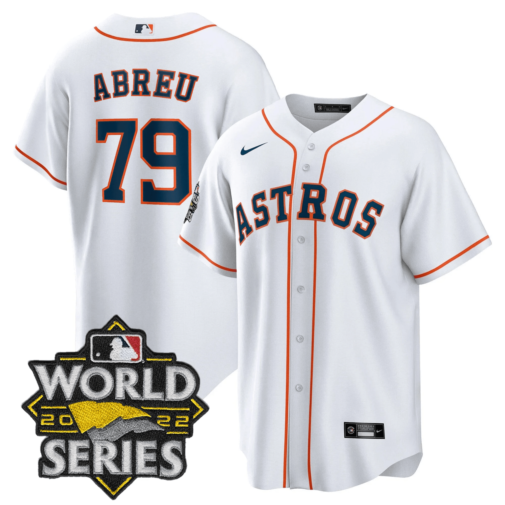 Jose Abreu Men's Houston Astros 2022 World Series Player Cool Home Jersey - All Stitched