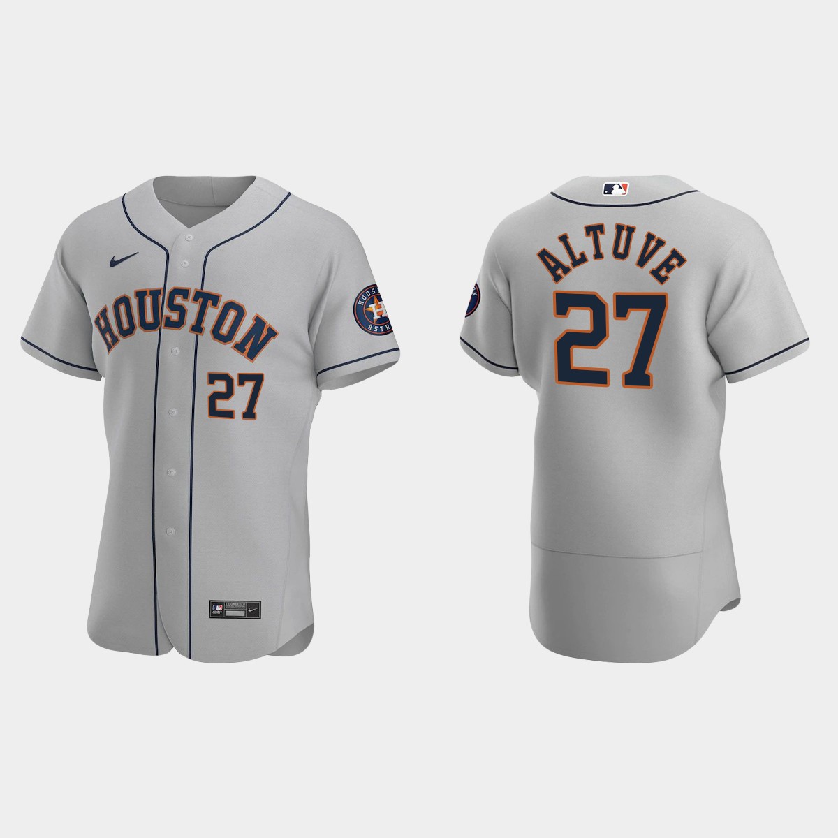 Jose Altuve #27 Houston Astros Gray 2020 Road Jersey