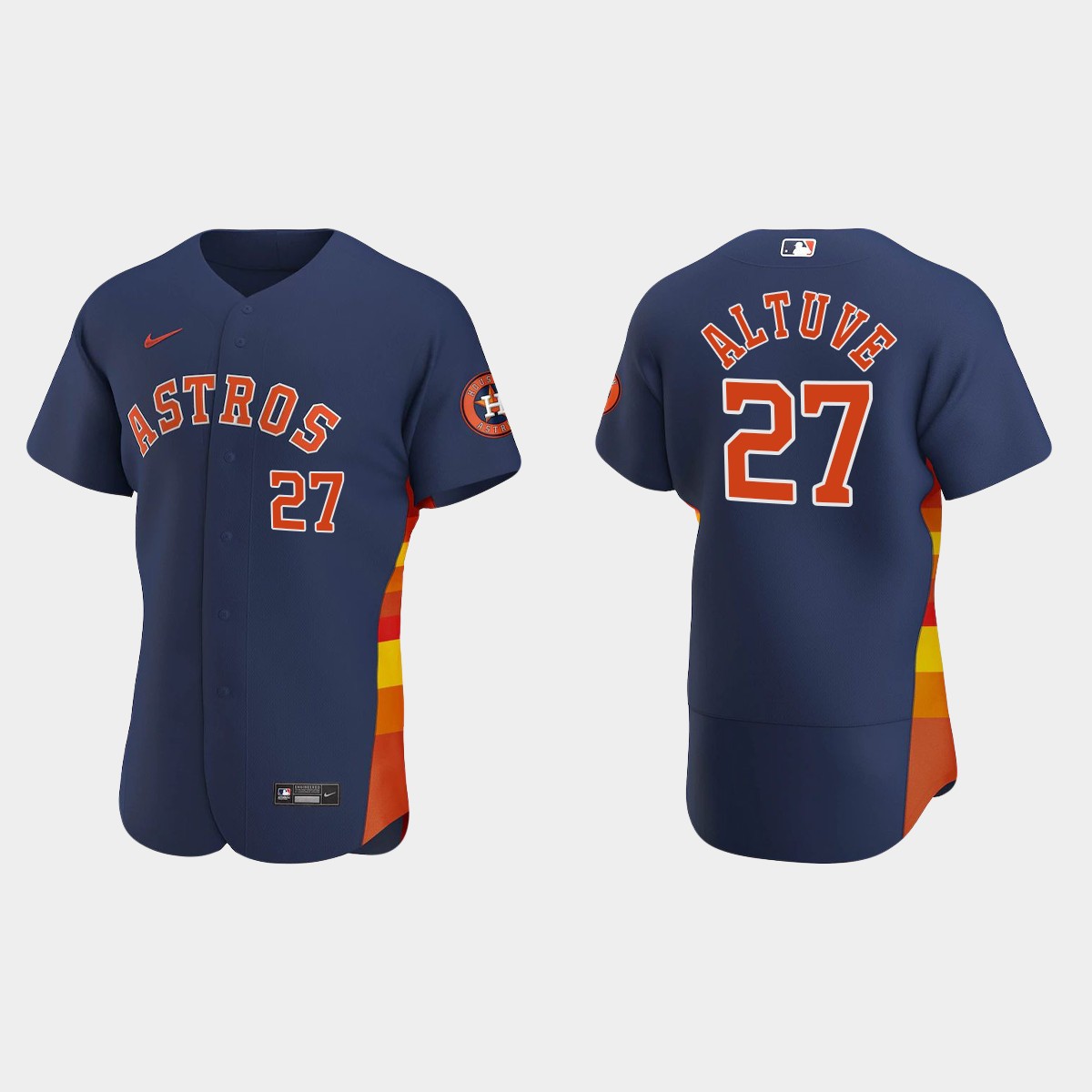 Jose Altuve #27 Houston Astros Navy 2020 Alternate Jersey