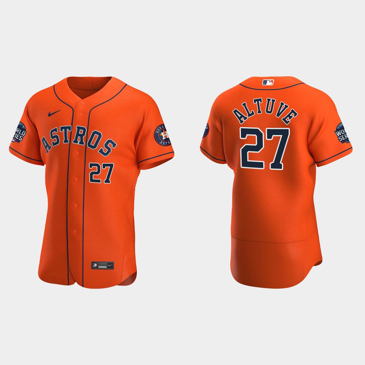 Jose Altuve Houston Astros 2021 World Series Jersey - Orange