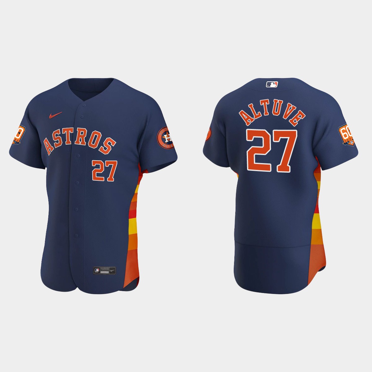 Jose Altuve Houston Astros 60th Anniversary Jersey - Navy