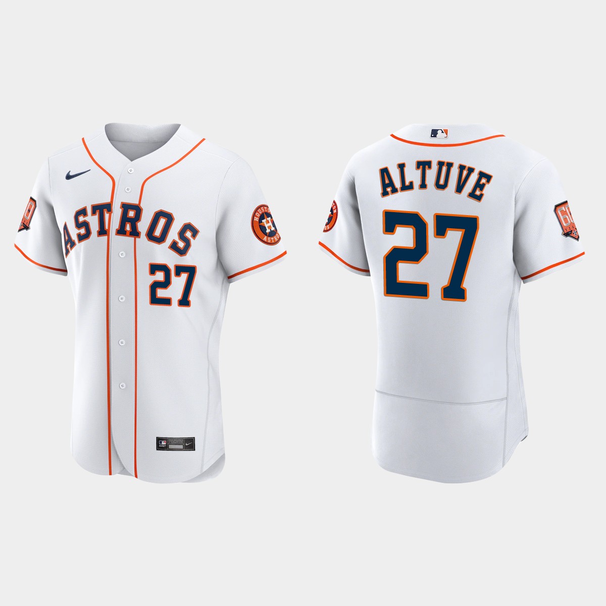 Jose Altuve Houston Astros 60th Anniversary Jersey - White