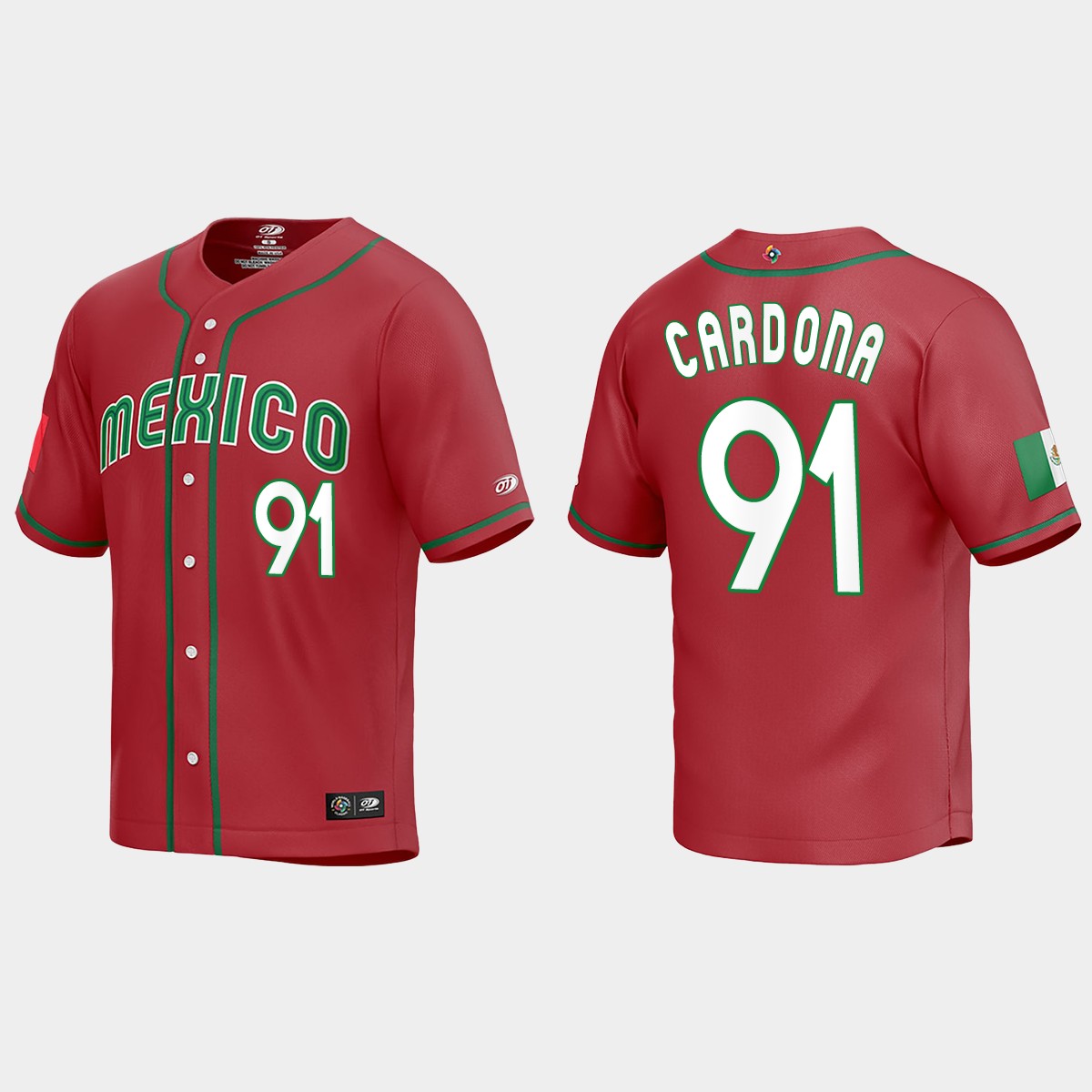 Jose Cardona Mexico 2023 World Classic Jersey - Red