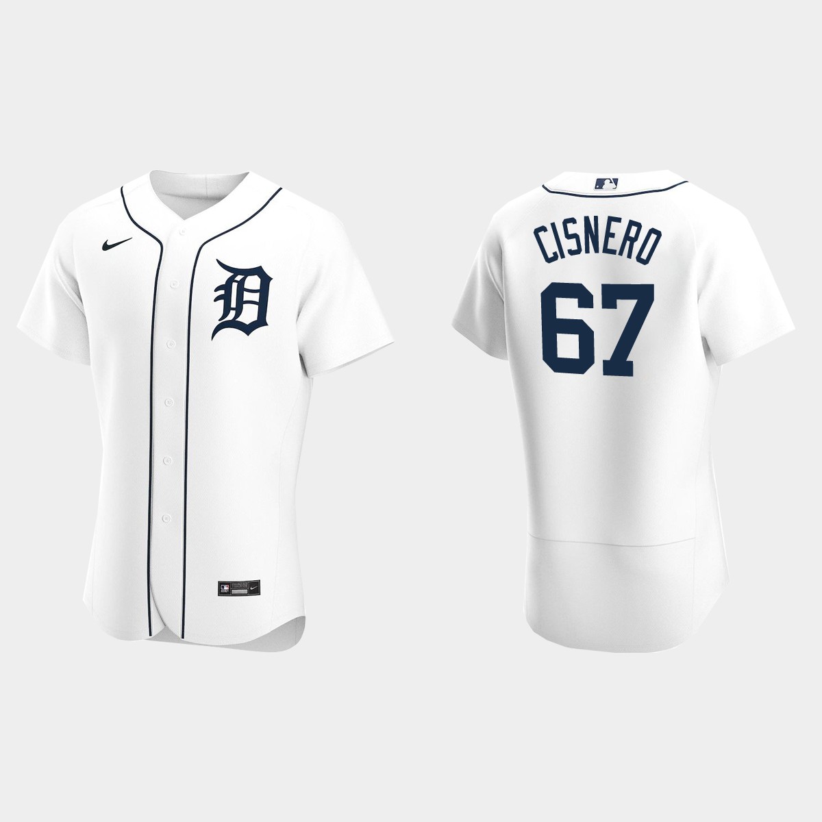 Jose Cisnero #67 Detroit Tigers Home Jersey - White