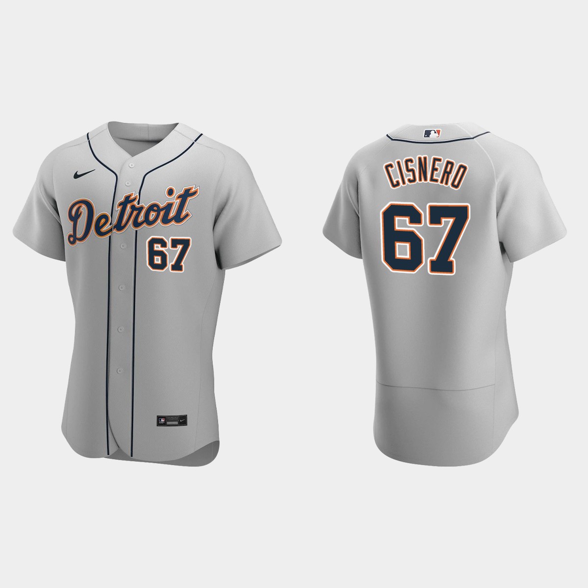 Jose Cisnero #67 Detroit Tigers Road Jersey - Gray