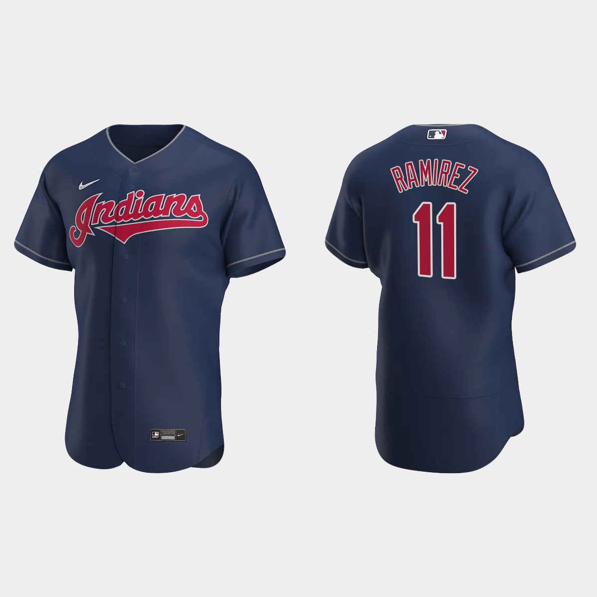 Jose Ramirez #11 Cleveland Indians Navy 2020 Alternate Jersey