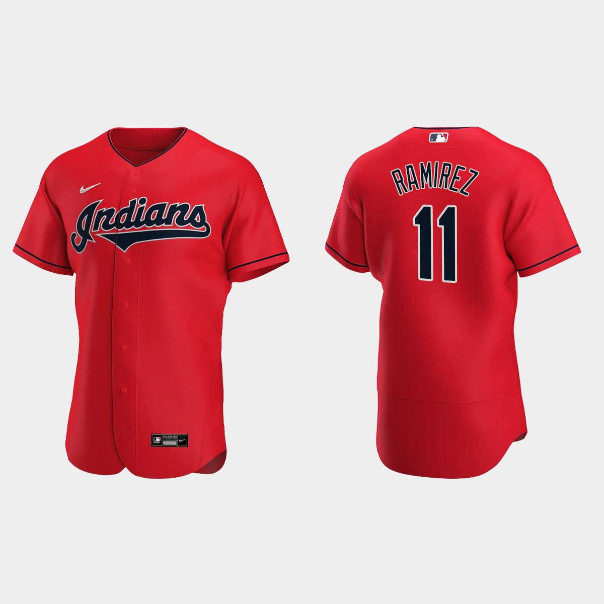 Jose Ramirez #11 Cleveland Indians Red 2020 Alternate Jersey