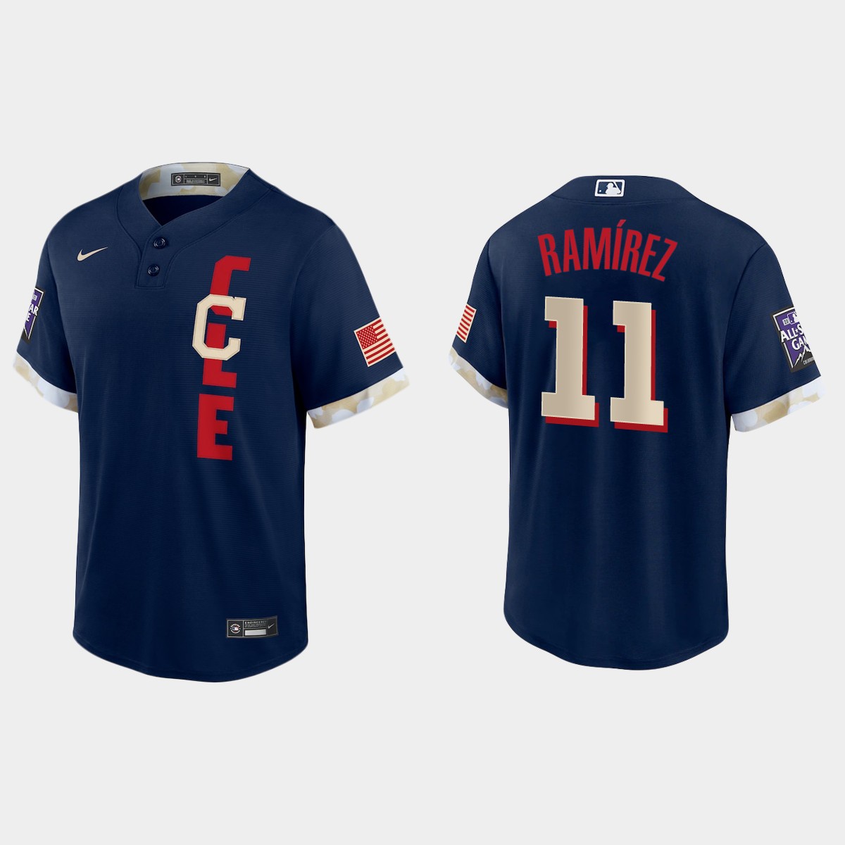 Jose Ramirez Cleveland Indians 2021 MLB All-Star Game Jersey - Navy