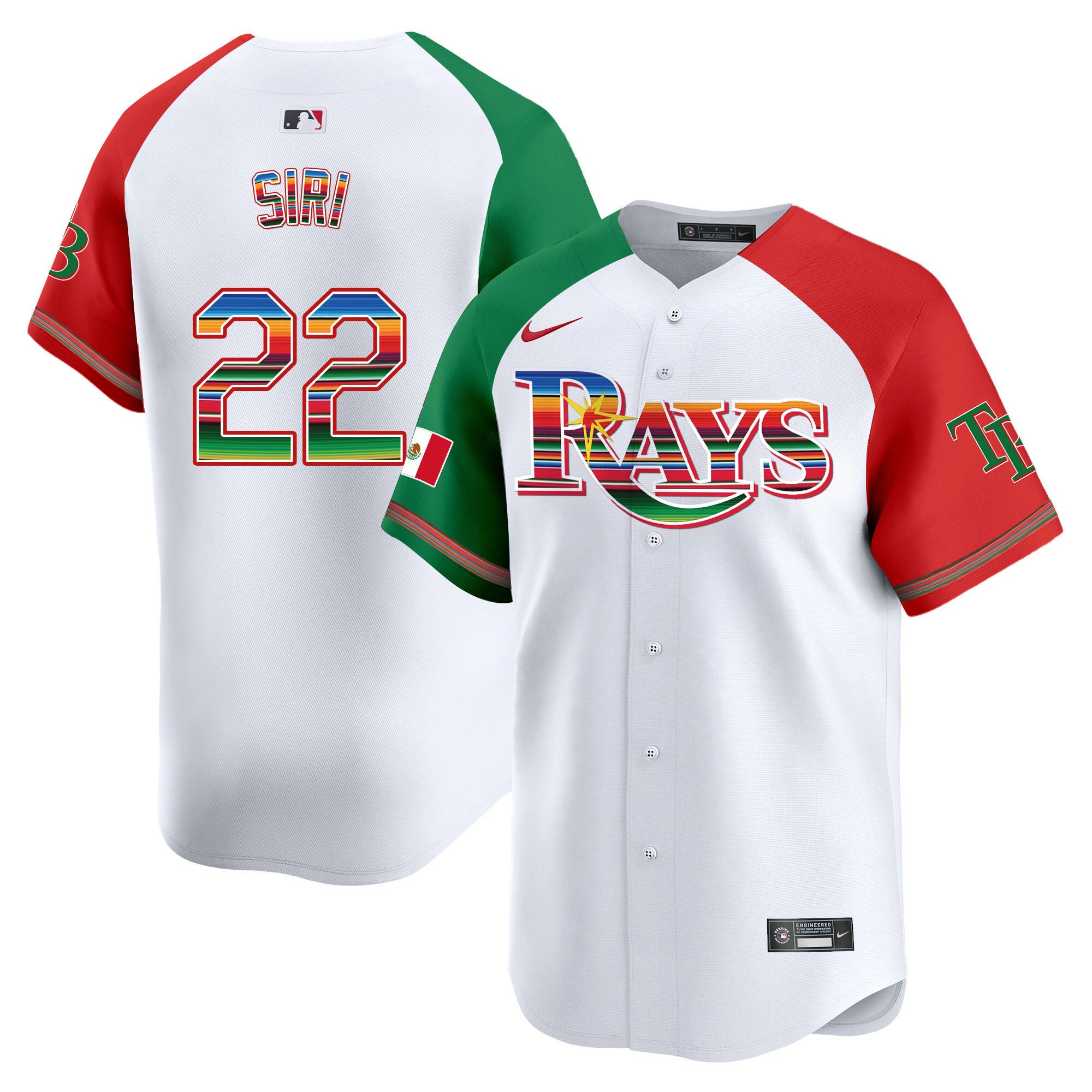 Jose Siri Men's Tampa Bay Rays Mexico Vapor Premier Limited Alternate Jersey - All Stitched