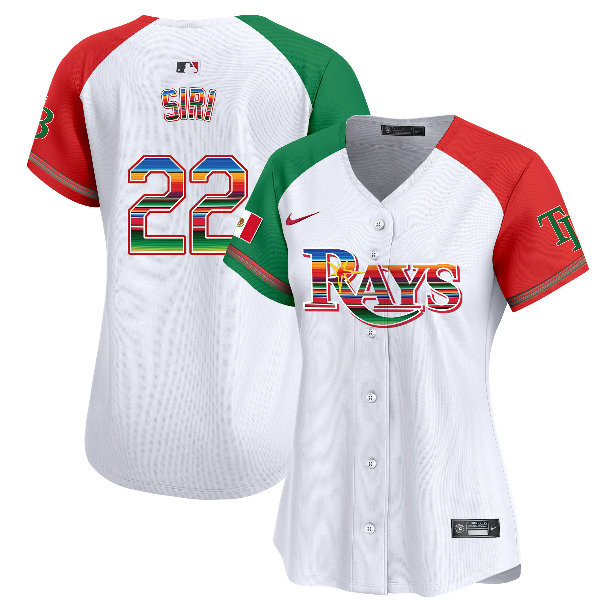Jose Siri Women's Tampa Bay Rays Mexico Vapor Premier Limited Alternate Jersey - All Stitched