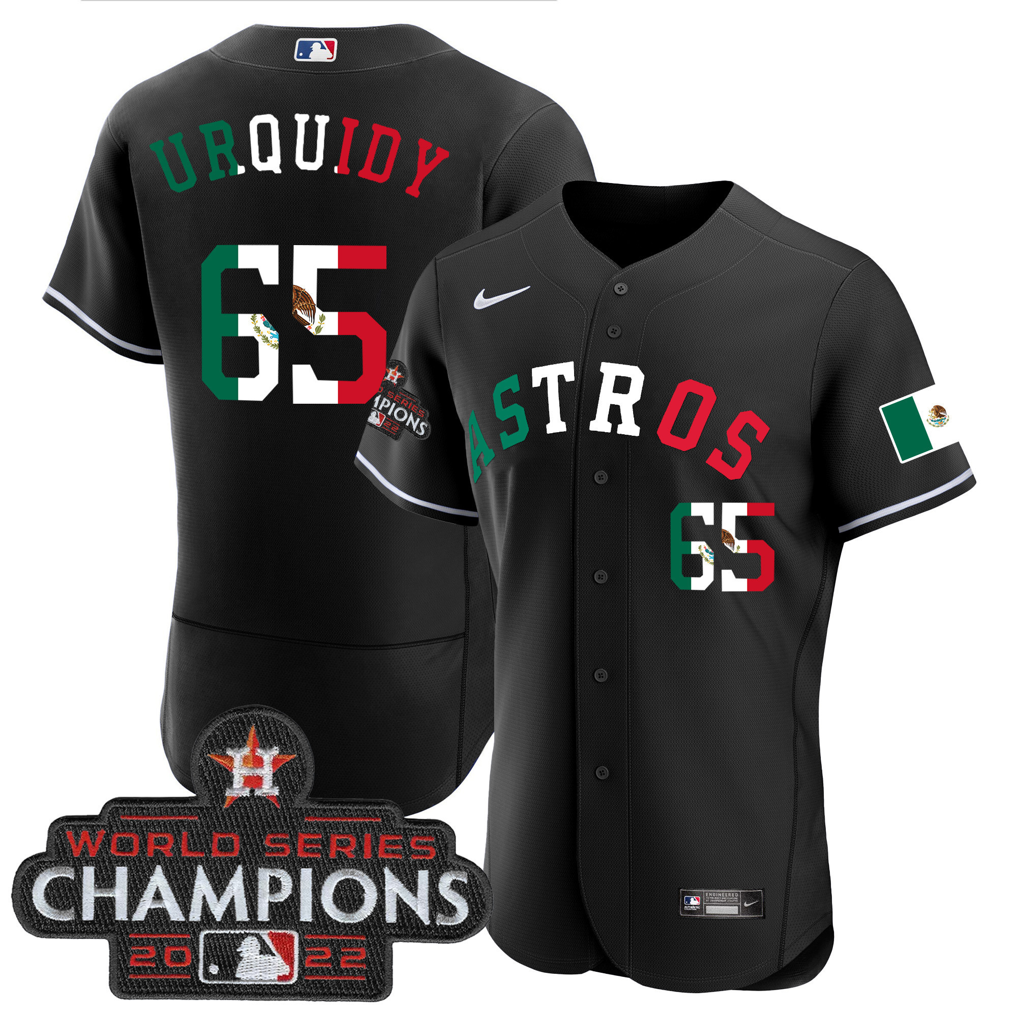 Jose Urquidy Men's Houston Astros 2023 Mexico Flex Base Jersey - All Stitched