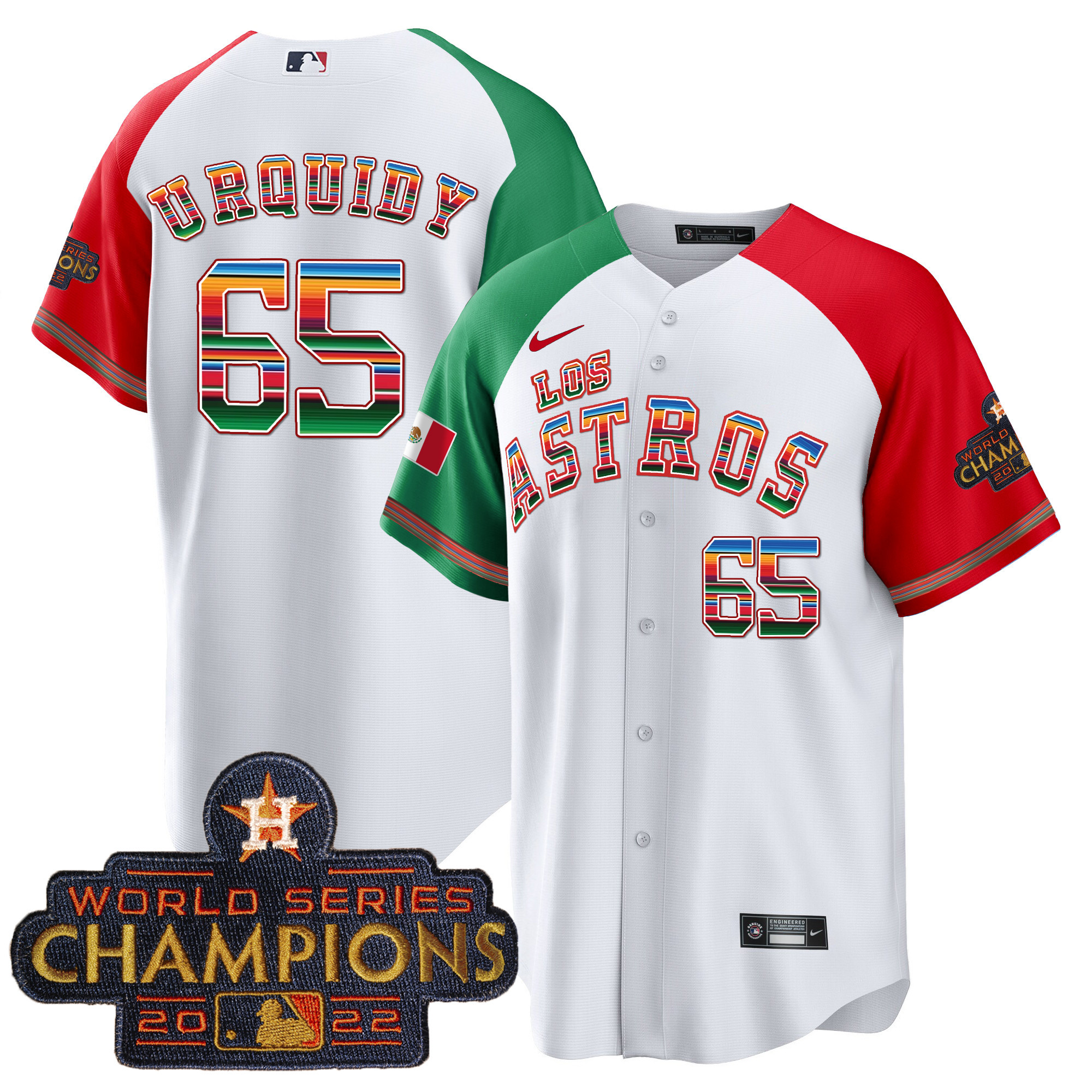 Jose Urquidy Men's Houston Astros Los Houston Astros Mexico Alternate Jersey - All Stitched