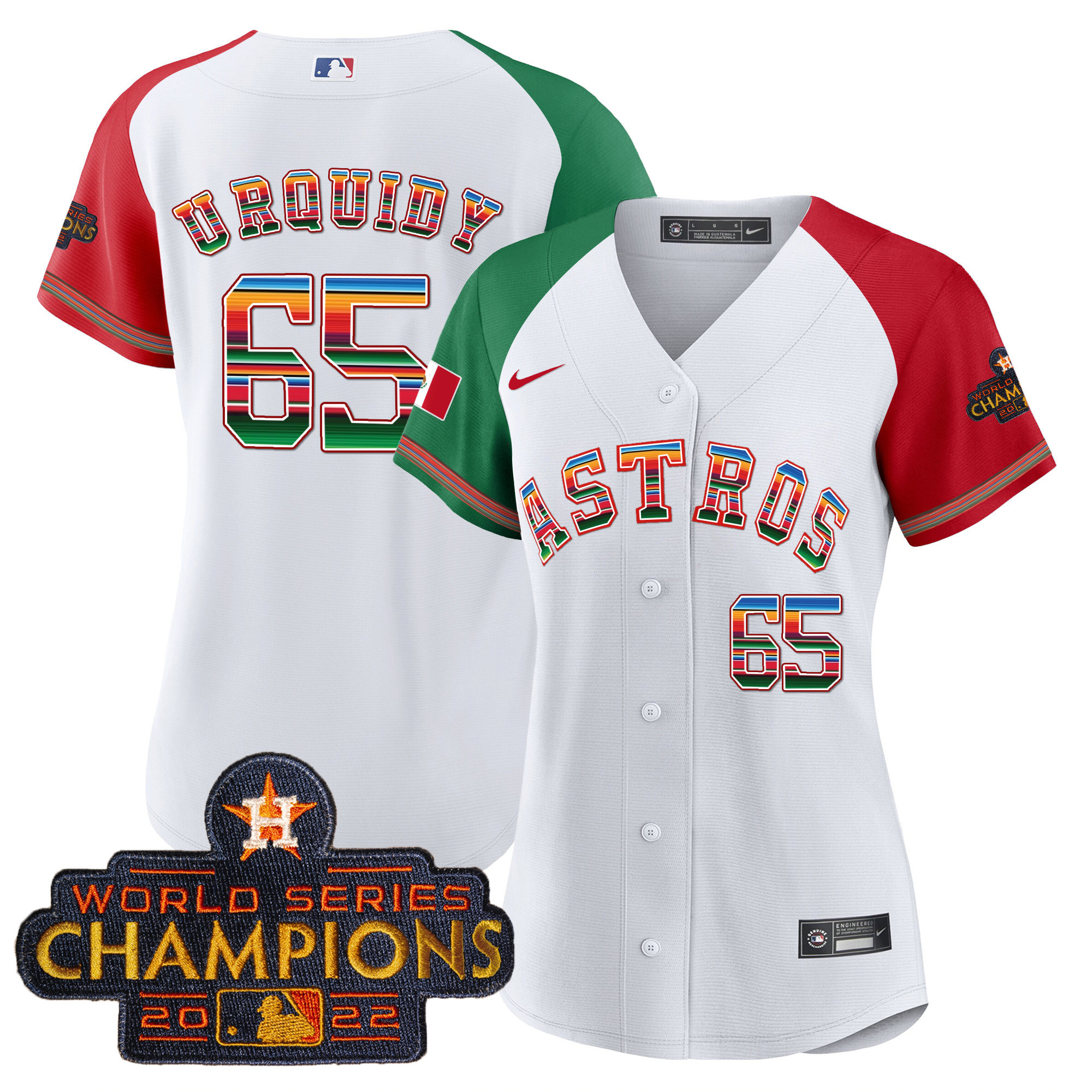 Jose Urquidy Women's Houston Astros Mexico Baseball Limited Alternate Jersey - All Stitched