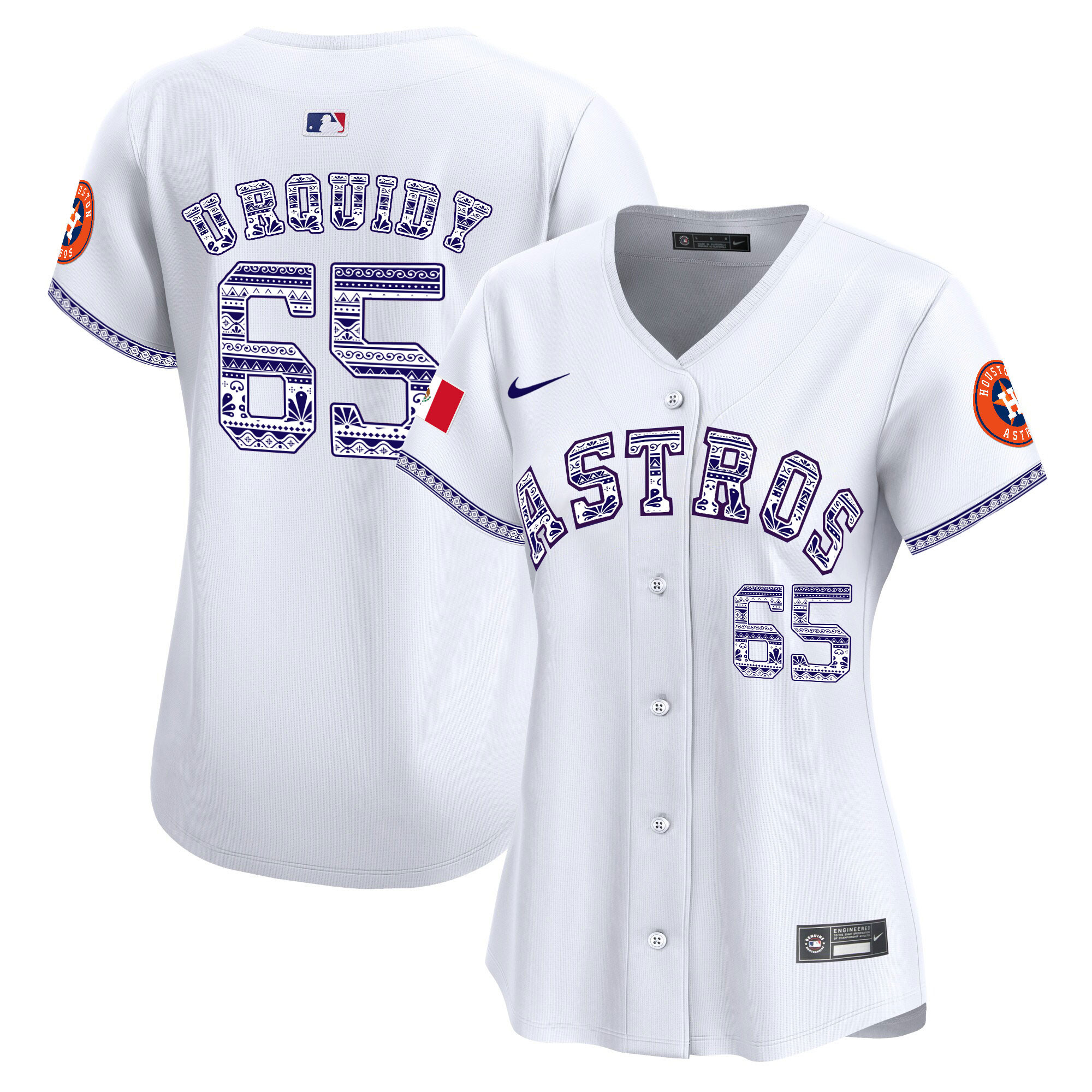 Jose Urquidy Women's Houston Astros Mexico Vapor Premier Limited V2 White Jersey - All Stitched