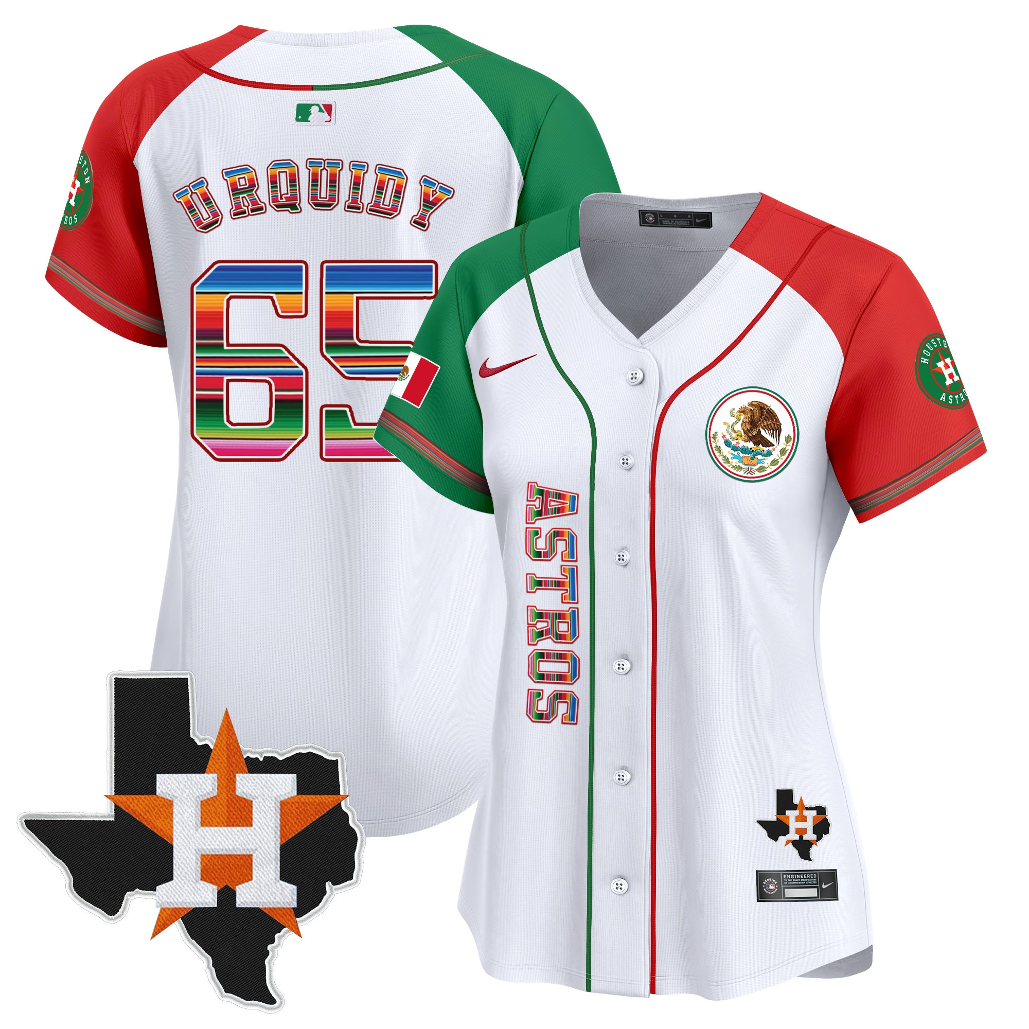 Jose Urquidy Women's Houston Astros Mexico Vapor Premier Limited V4 Alternate Jersey - All Stitched