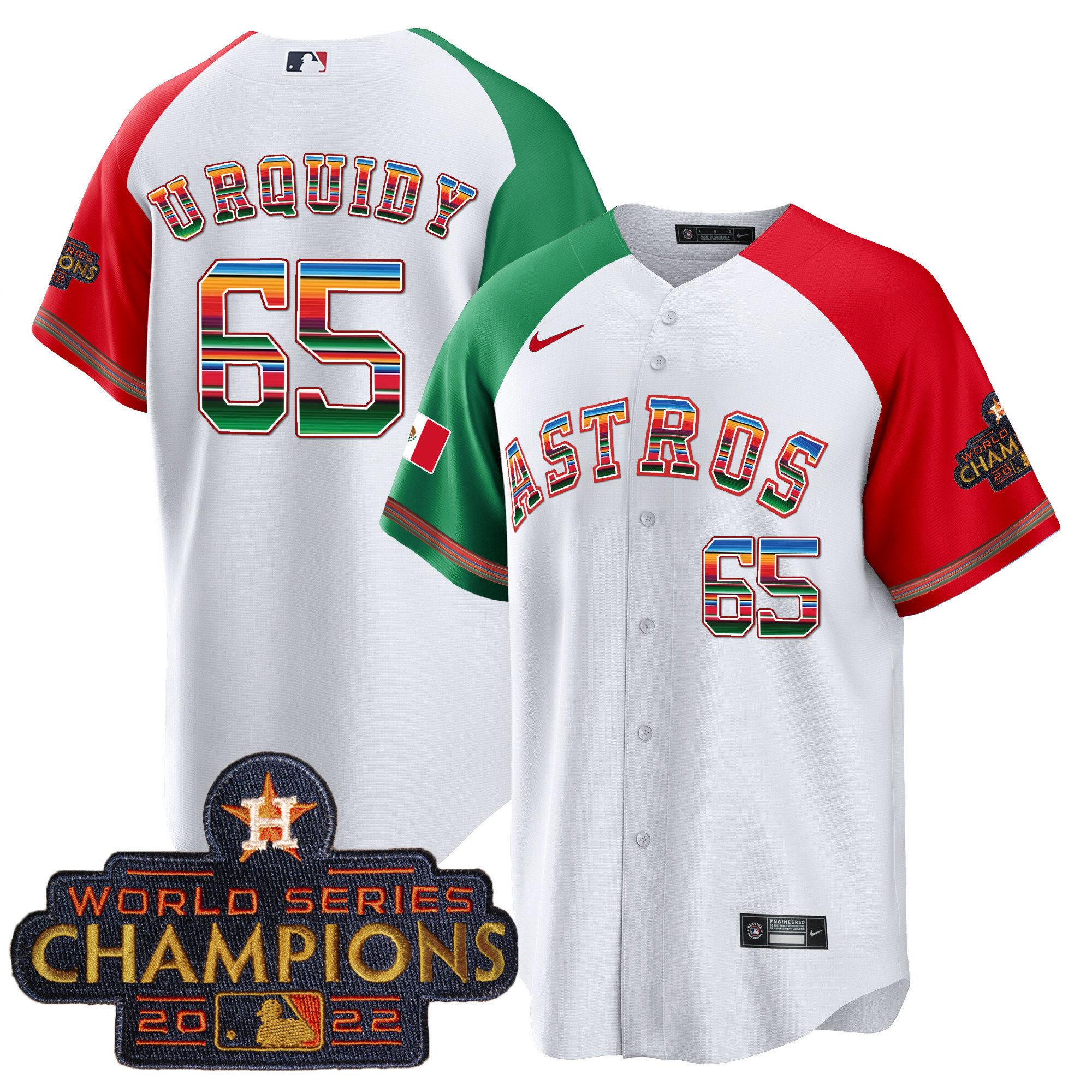 Jose Urquidy Youth's Houston Astros Mexico Cool Base Limited Alternate Jersey - All Stitched