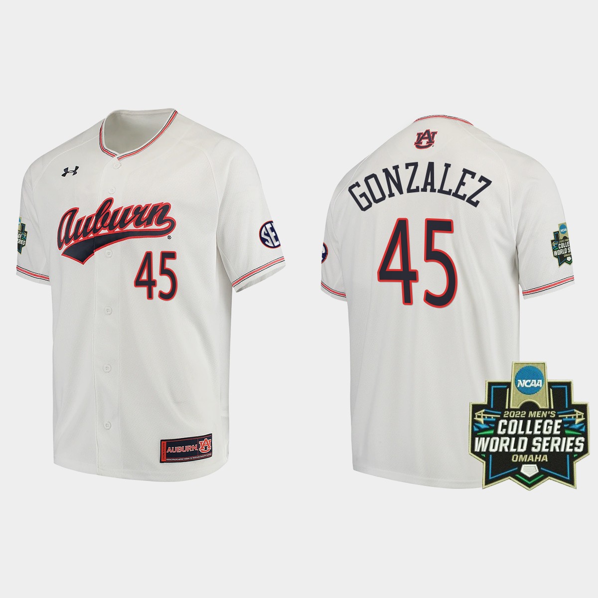 Joseph Gonzalez Auburn Tigers 2022 World Series Jersey - White