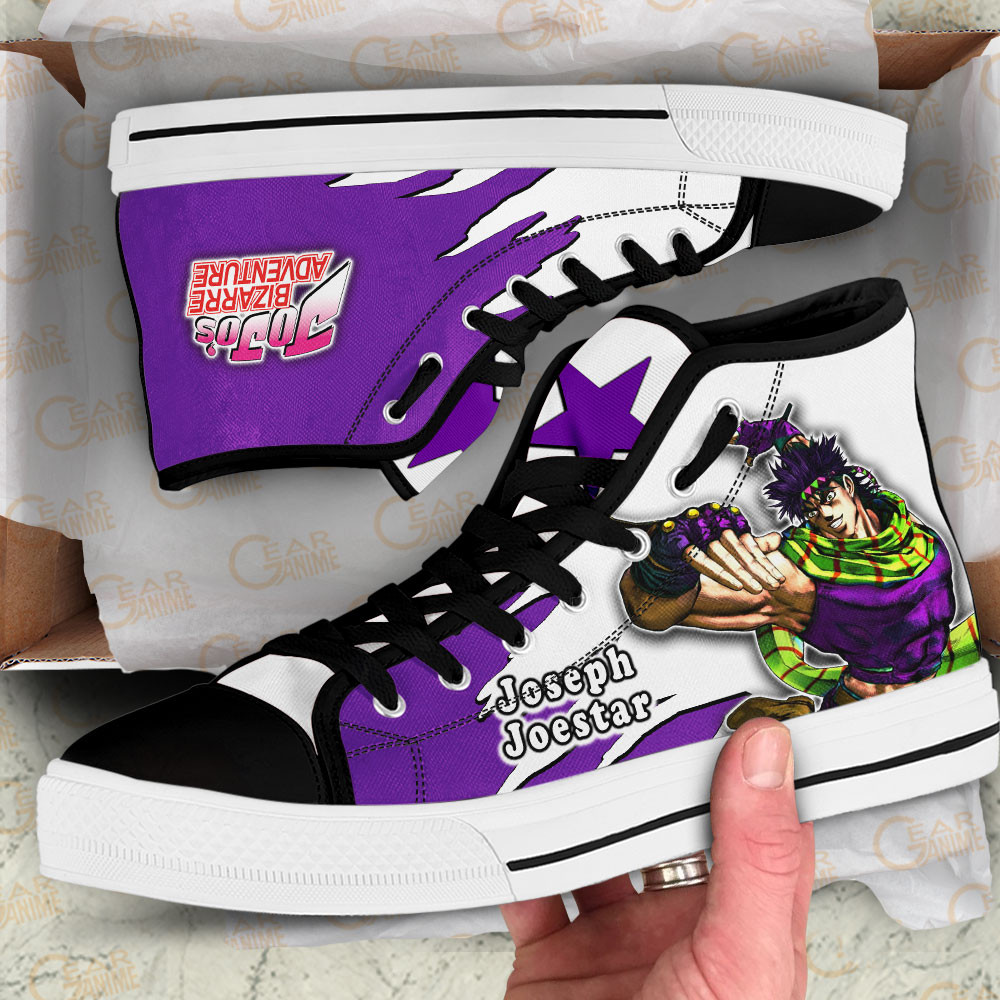 Joseph Joestar High Top Shoes Custom JoJo’s Bizarre Adventure Anime Sneakers