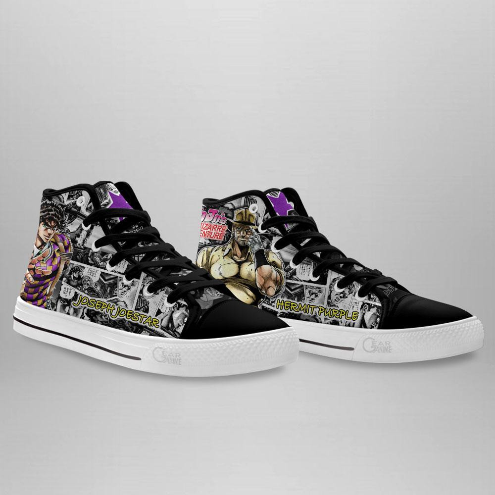 Joseph Joestar High Top Shoes Custom Manga Anime Jojo’s Birraze Adventure Sneakers