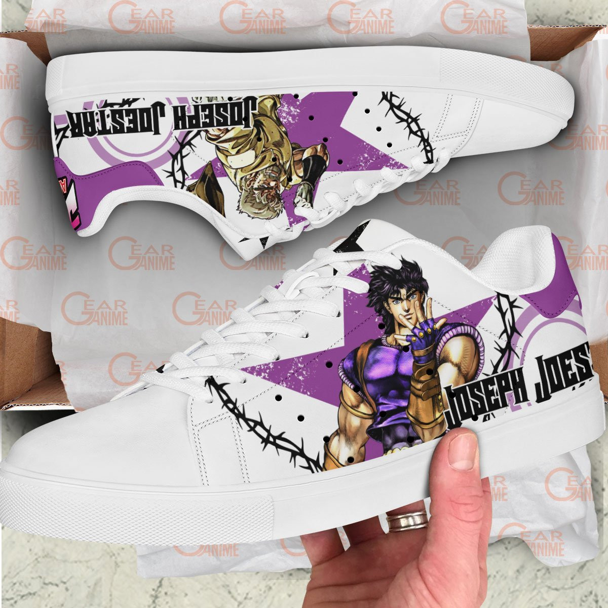 Joseph Joestar Skate Sneakers Custom Anime Jojo’s Bizarre Adventure Shoes