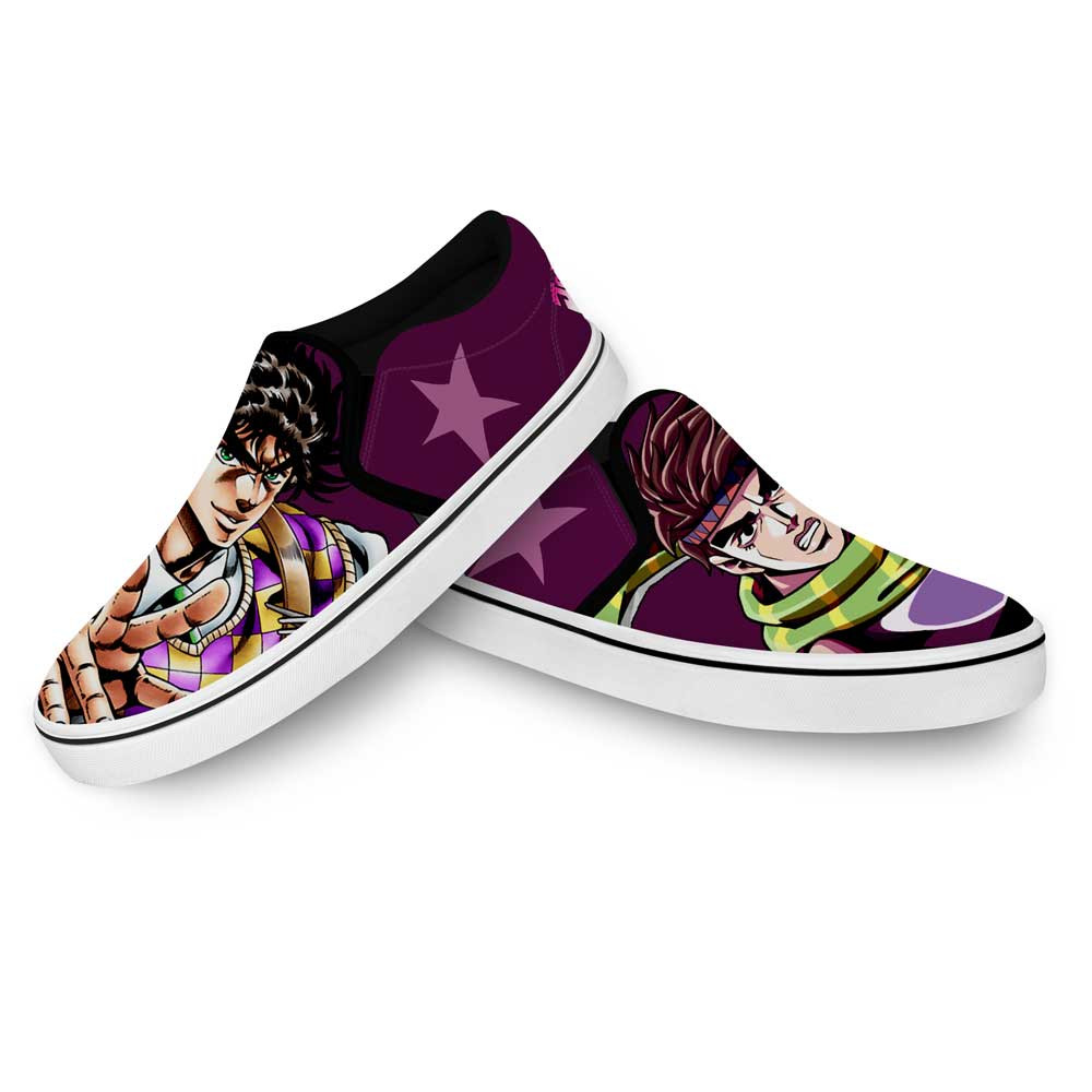 Joseph Joestar Slip-On Shoes Canvas Custom Anime JoJo’s Bizarre Adventure Shoes