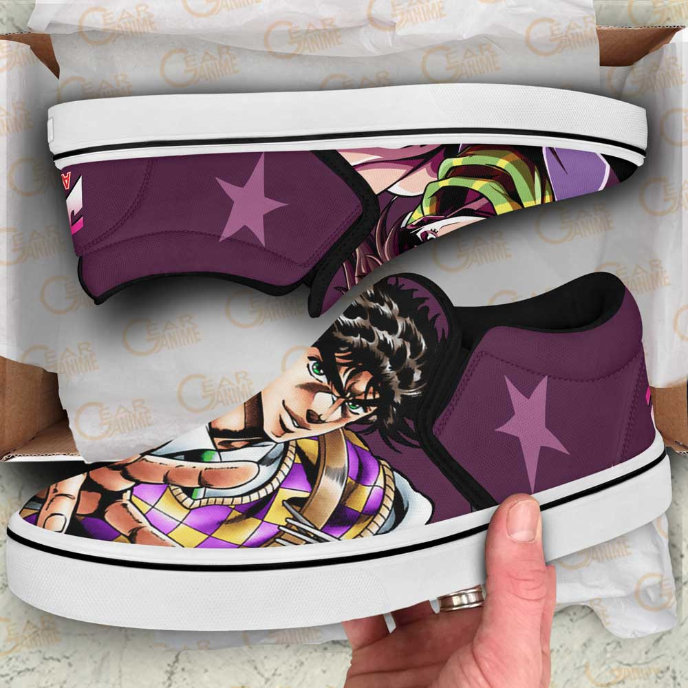 Joseph Joestar Slip-On Shoes Canvas Custom Anime JoJo’s Bizarre Adventure Shoes