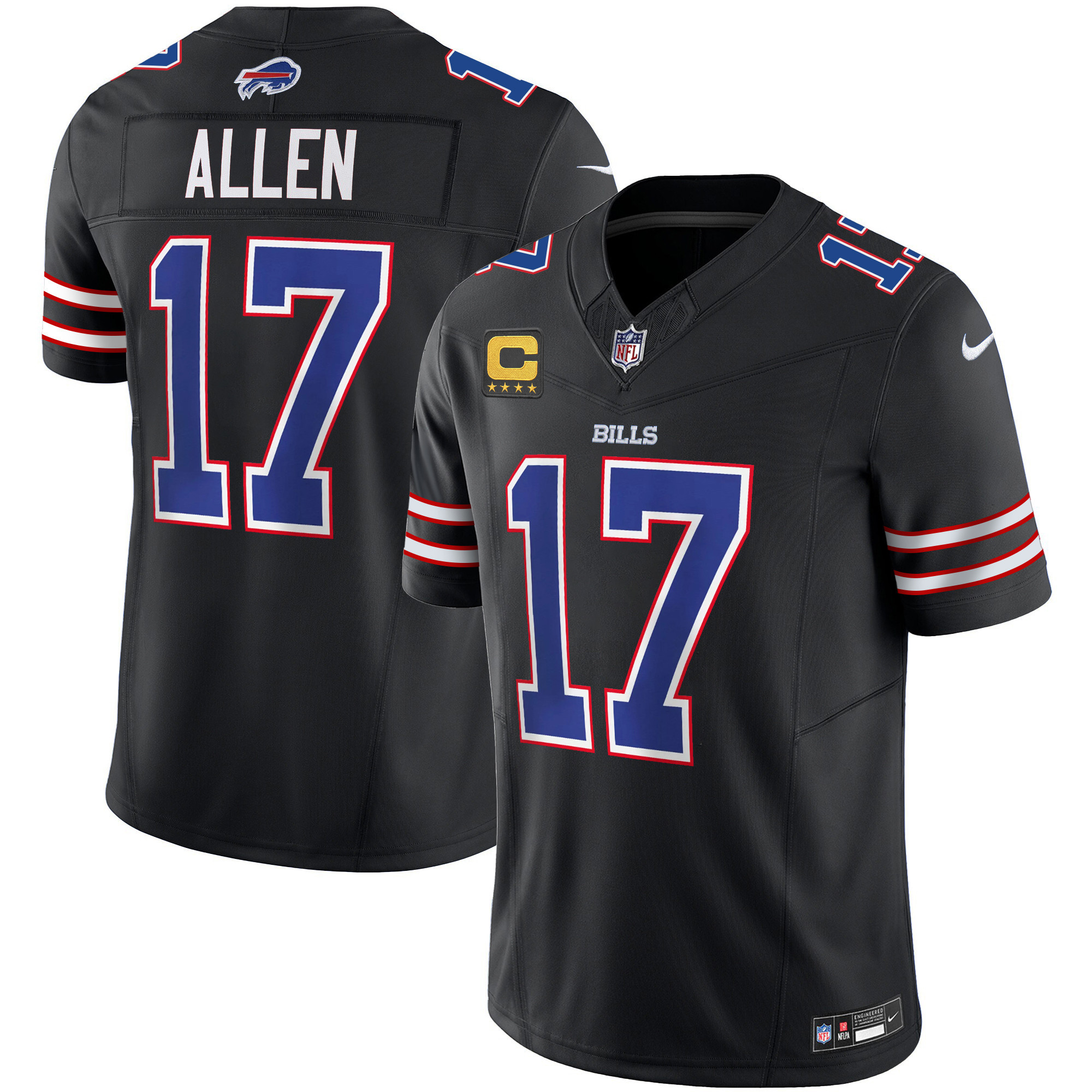 Josh Allen Buffalo Bills Vapor Limited Black Jersey - All Stitched 