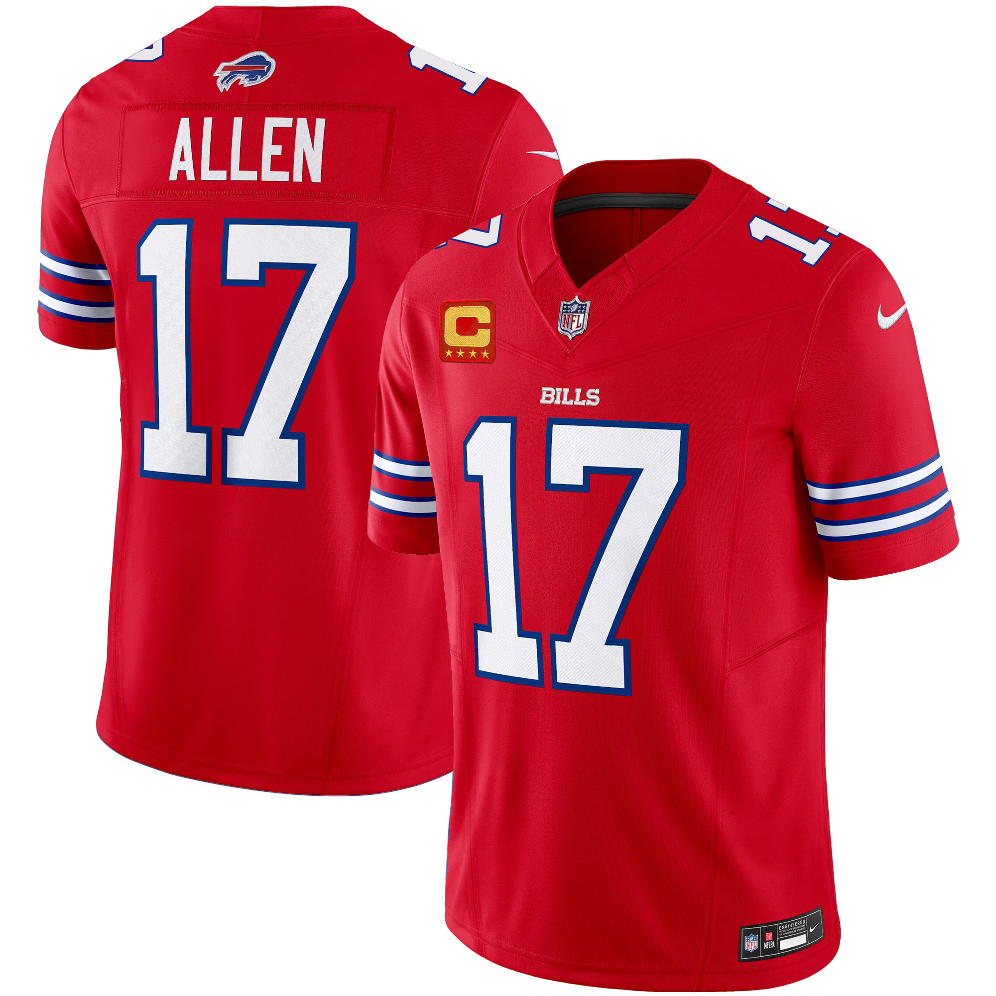 Josh Allen Buffalo Bills Vapor Limited Red Jersey - All Stitched 