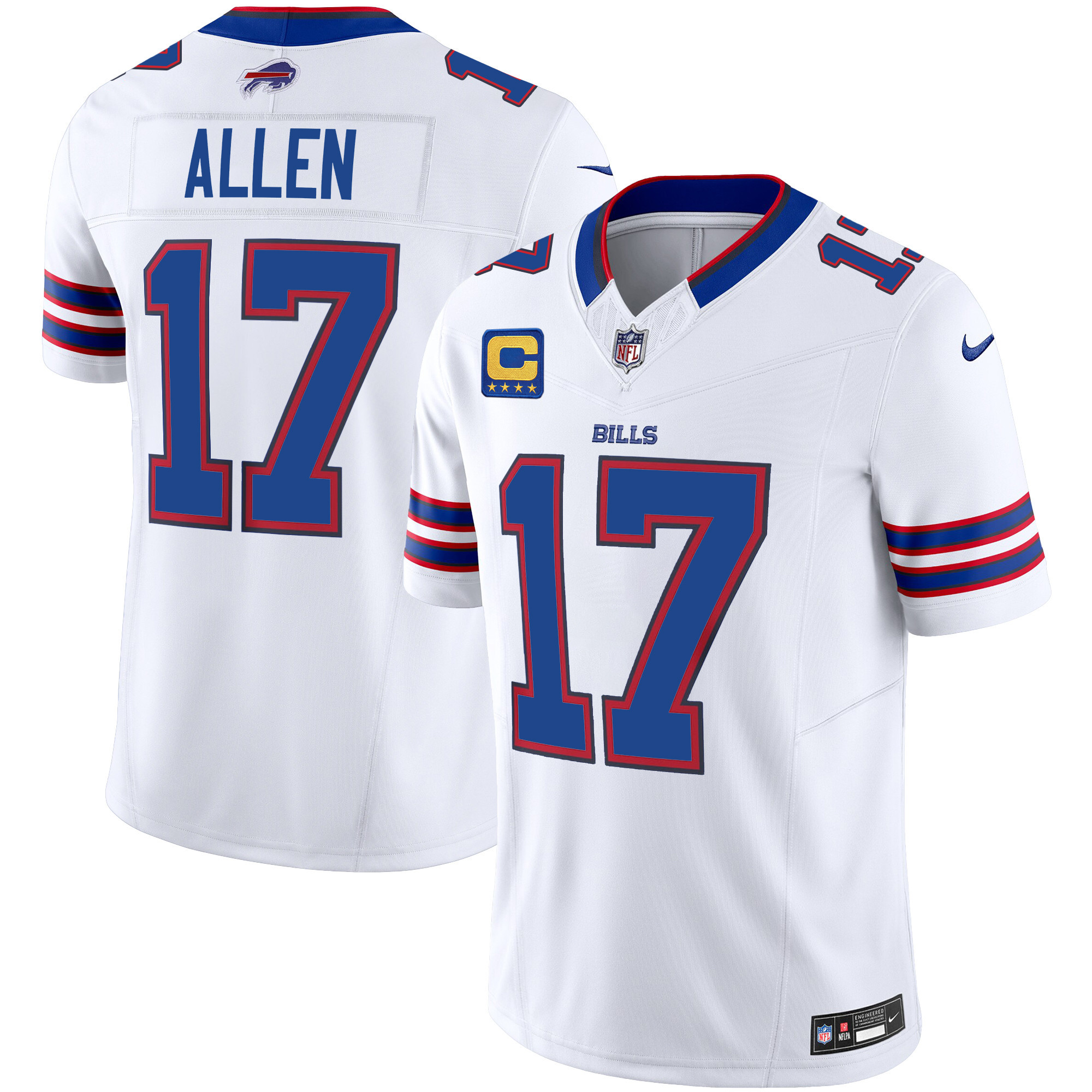 Josh Allen Buffalo Bills Vapor Limited White Jersey - All Stitched 