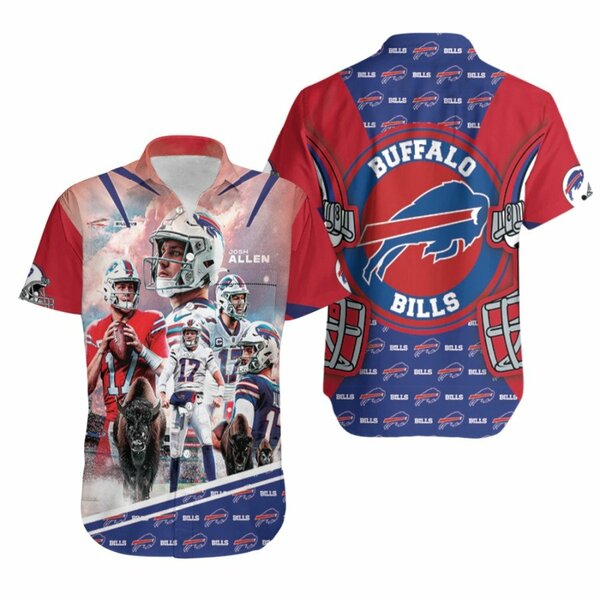 Josh Allen Legendary Captain Buffalo Bills Logo Team Red For Bills Fans Hawaiian Shirt