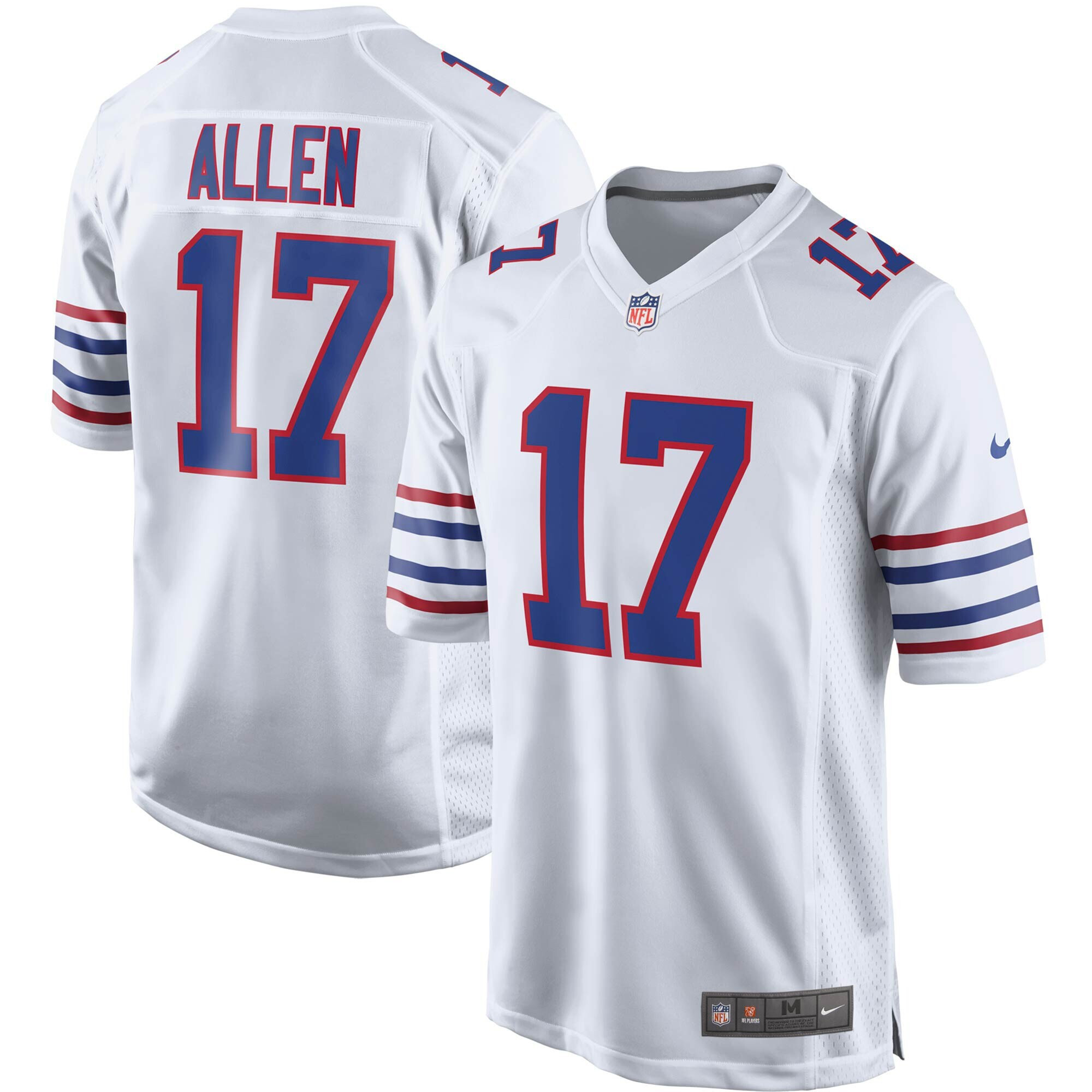 Josh Allen Men's Buffalo Bills Throwback White Jersey - All Stitched 