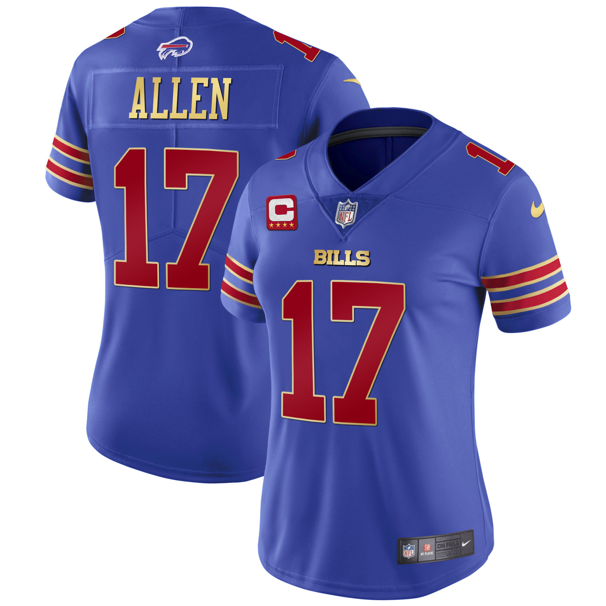 Josh Allen Women's Buffalo Bills Black Red Vapor Royal Red Jersey - All Stitched 