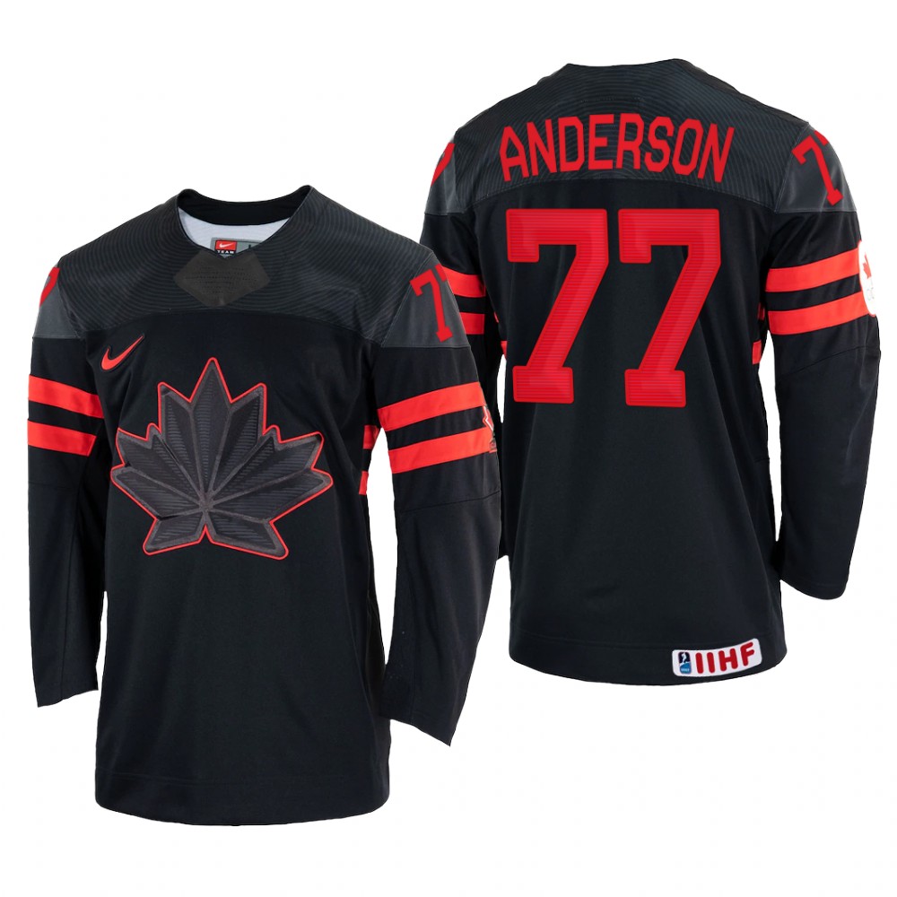 Josh Anderson Canada Black Jersey 2022 IIHF World Championship