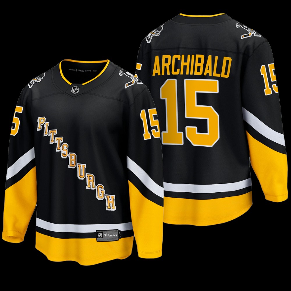Josh Archibald #15 Pittsburgh Penguins Alternate 2022 Black Breakaway Player Jersey