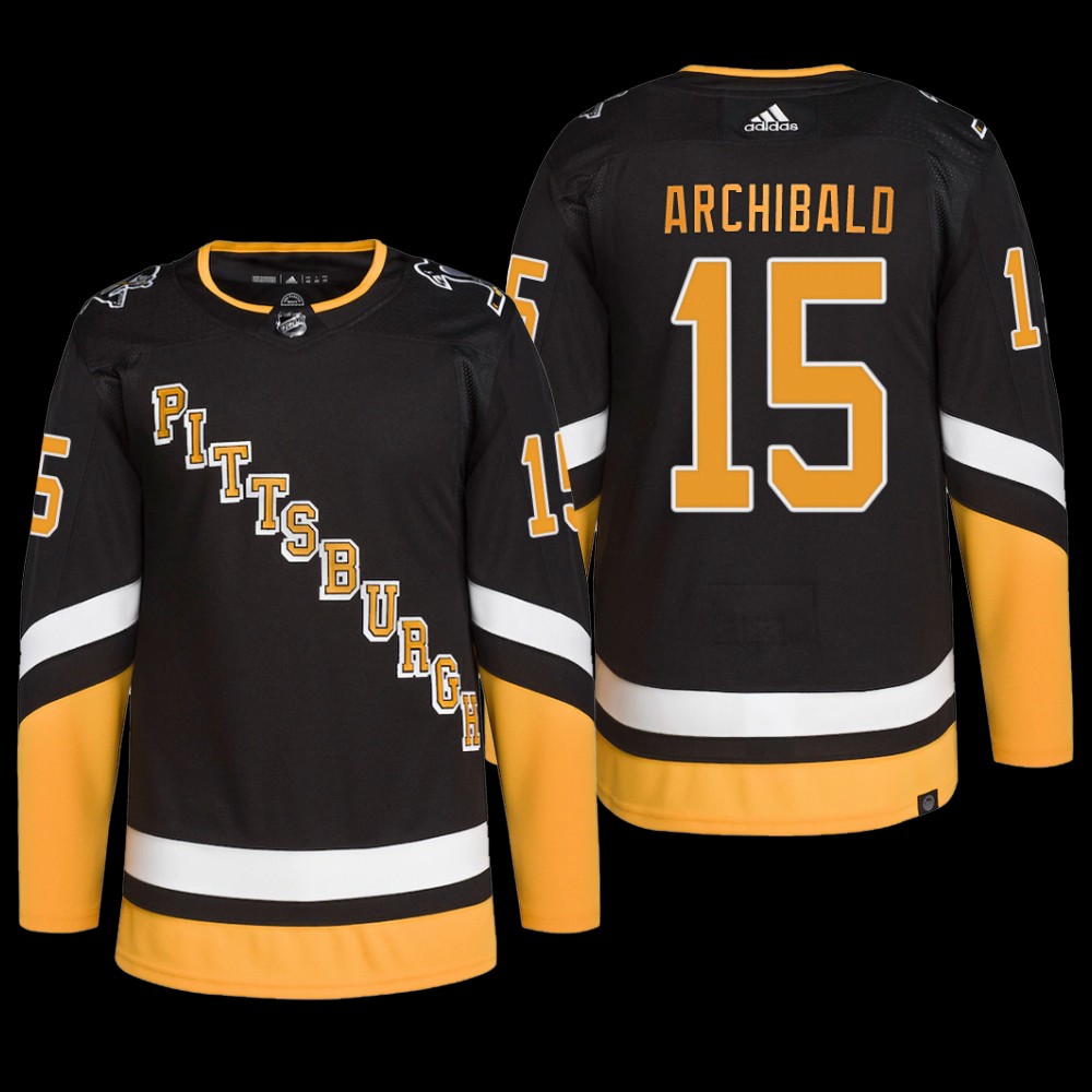 Josh Archibald Pittsburgh Penguins Primegreen Jersey 2022 Black #15 Alternate Uniform