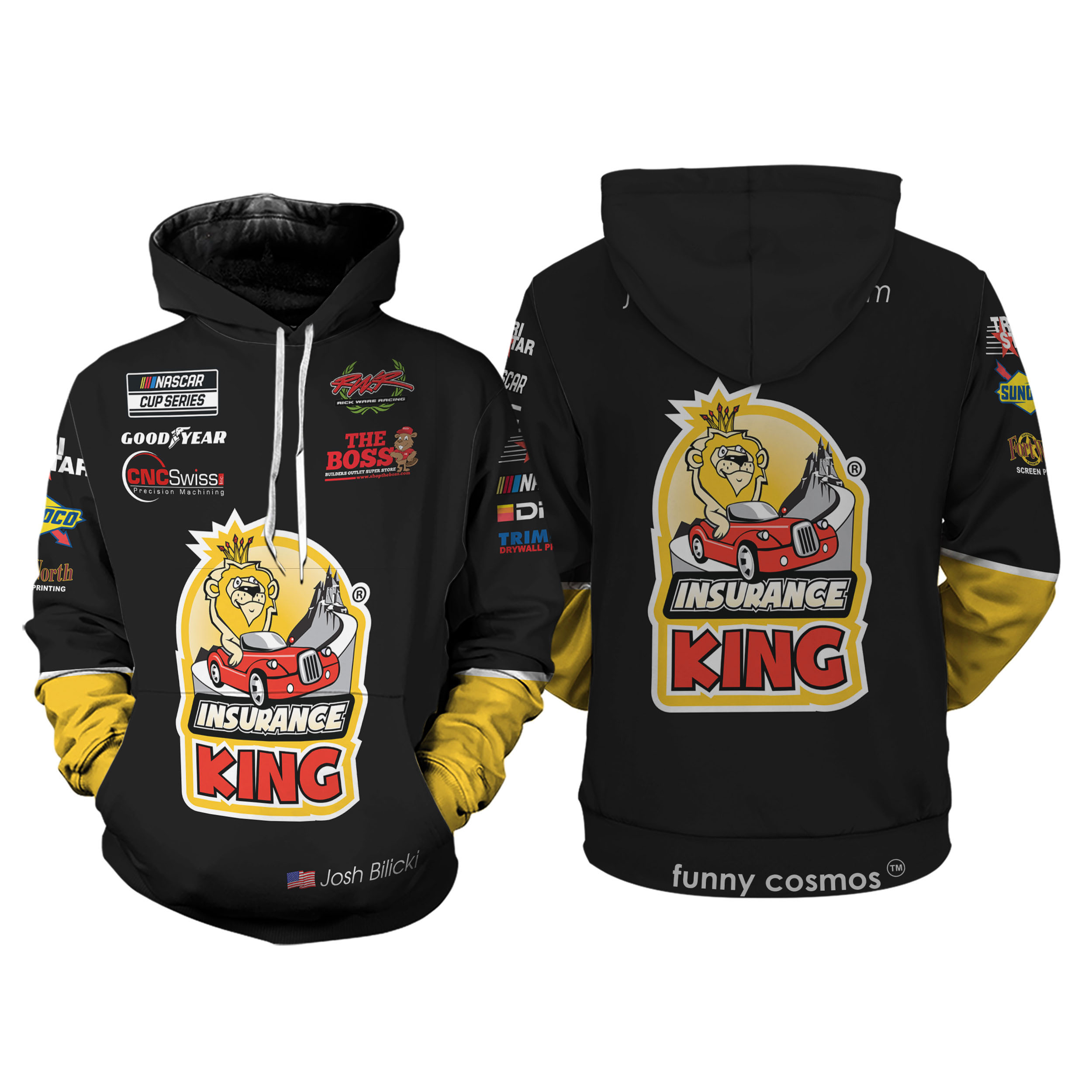 Josh Bilicki Nascar 2022 Hoodie Racing Uniform Clothes Hoodie